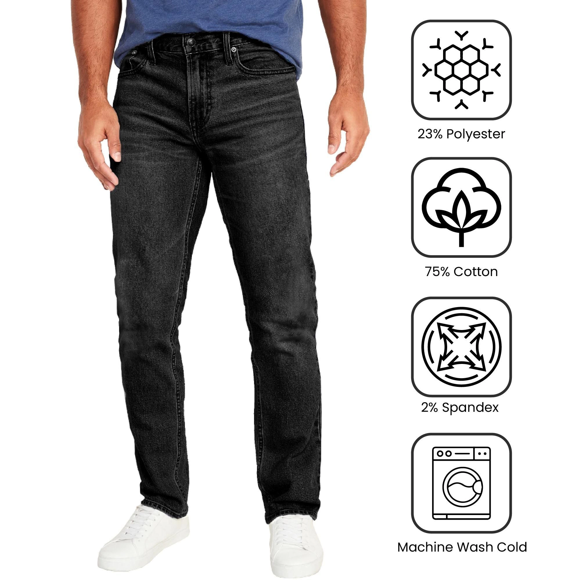 Men's 2-Pack Flex Stretch Slim Straight Jeans with 5 Pocket (Sizes, 30-42)