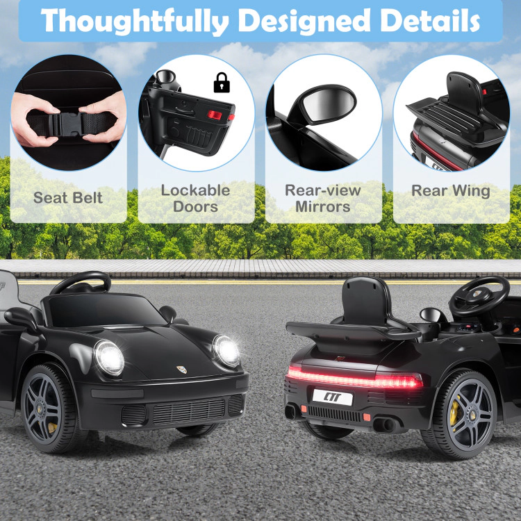 Hivvago 12V Electric Ride On Car Licensed RUF CTR with Remote Control and Music