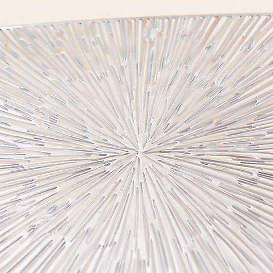 Alilang Unisex 4-Piece Rectangular Woven Rattan Placemat with Radiating Sunburst Design