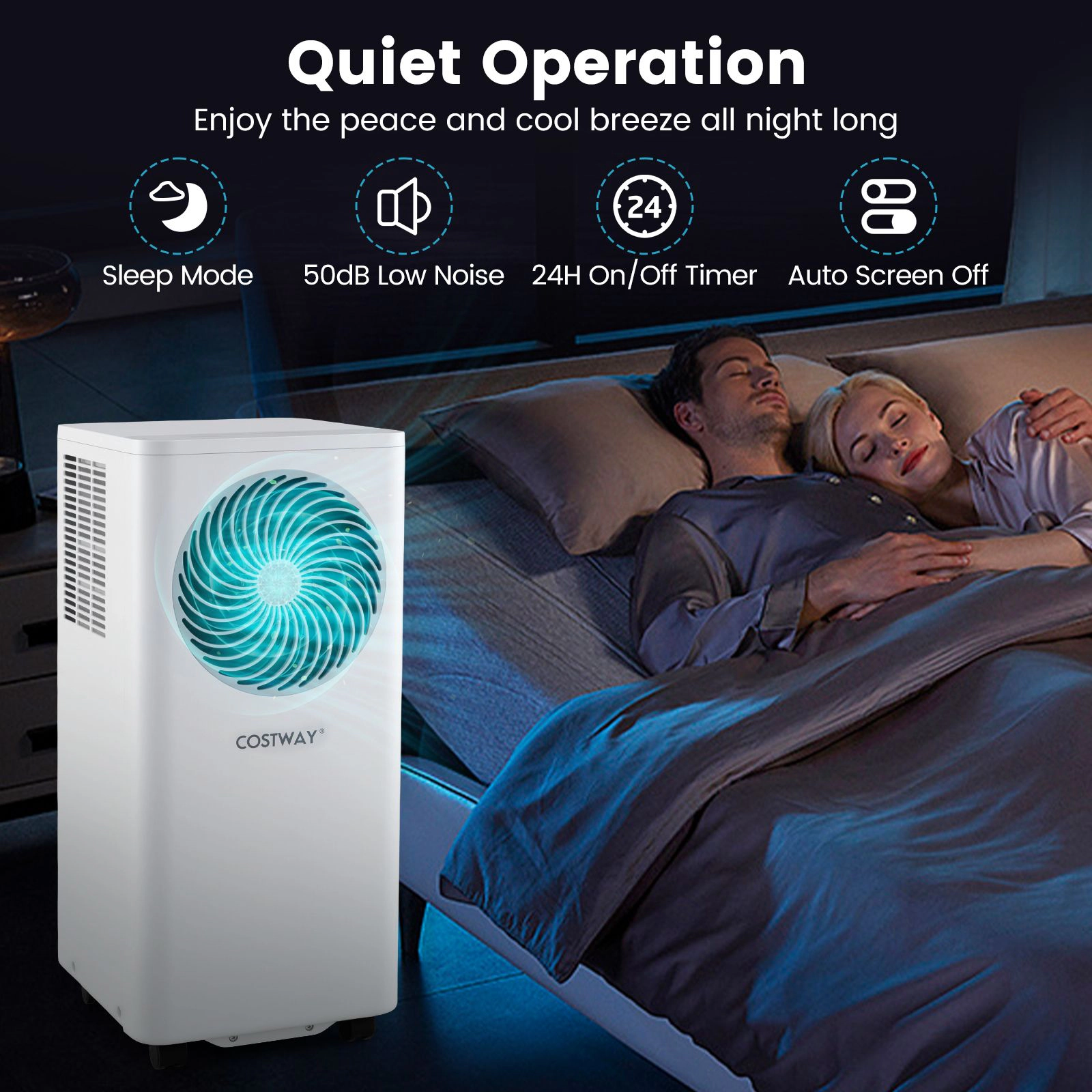 SlickBlue Portable Air Conditioner 8200 BTU with Remote Control