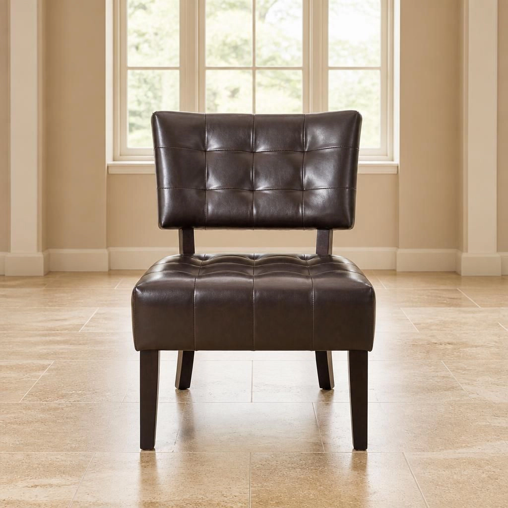 GOODSILO Solid Wood Upholstered Accent Chair for Indoor Seating