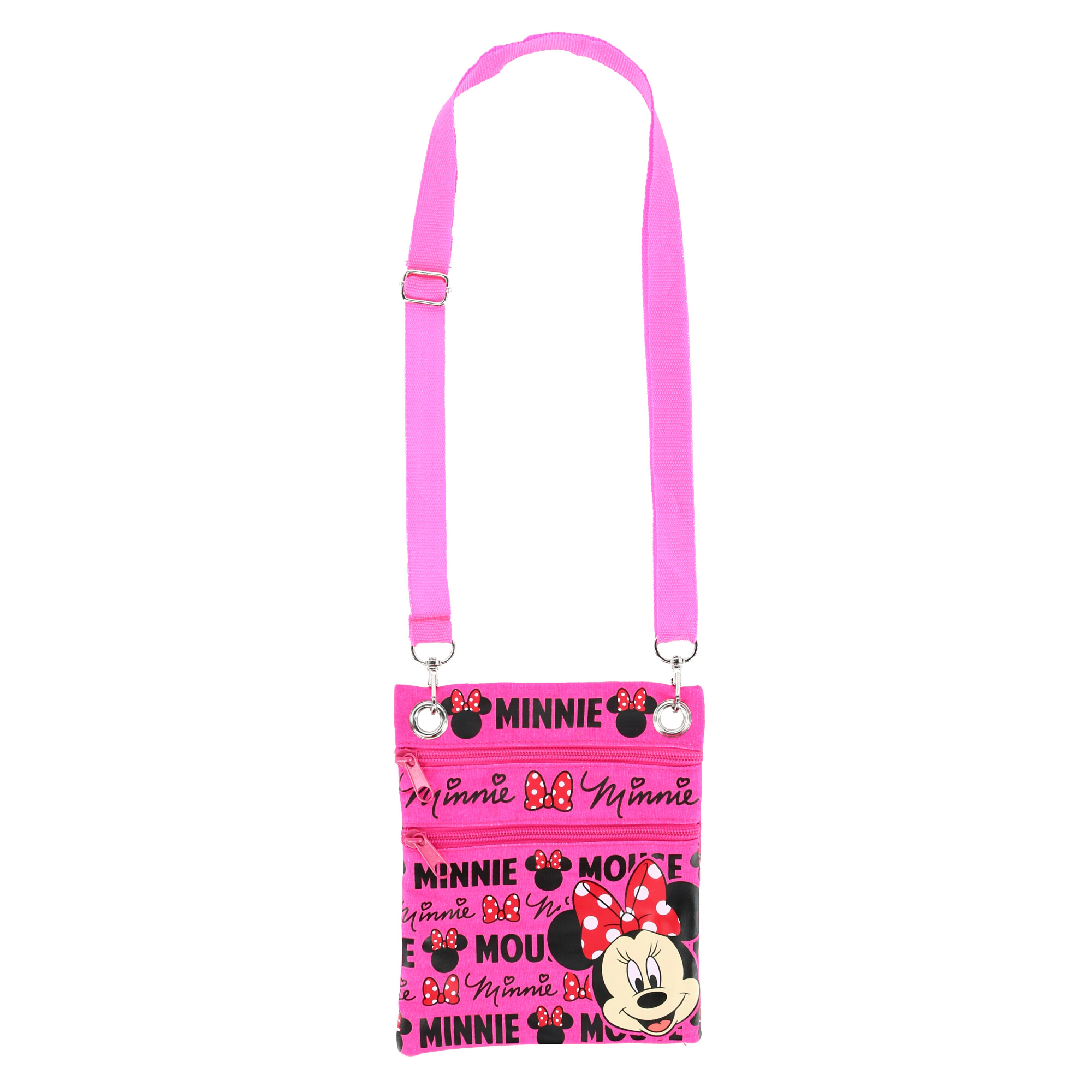 Jerry Leigh Disney Minnie Mouse Ears & Bow Passport Crossbody Bag