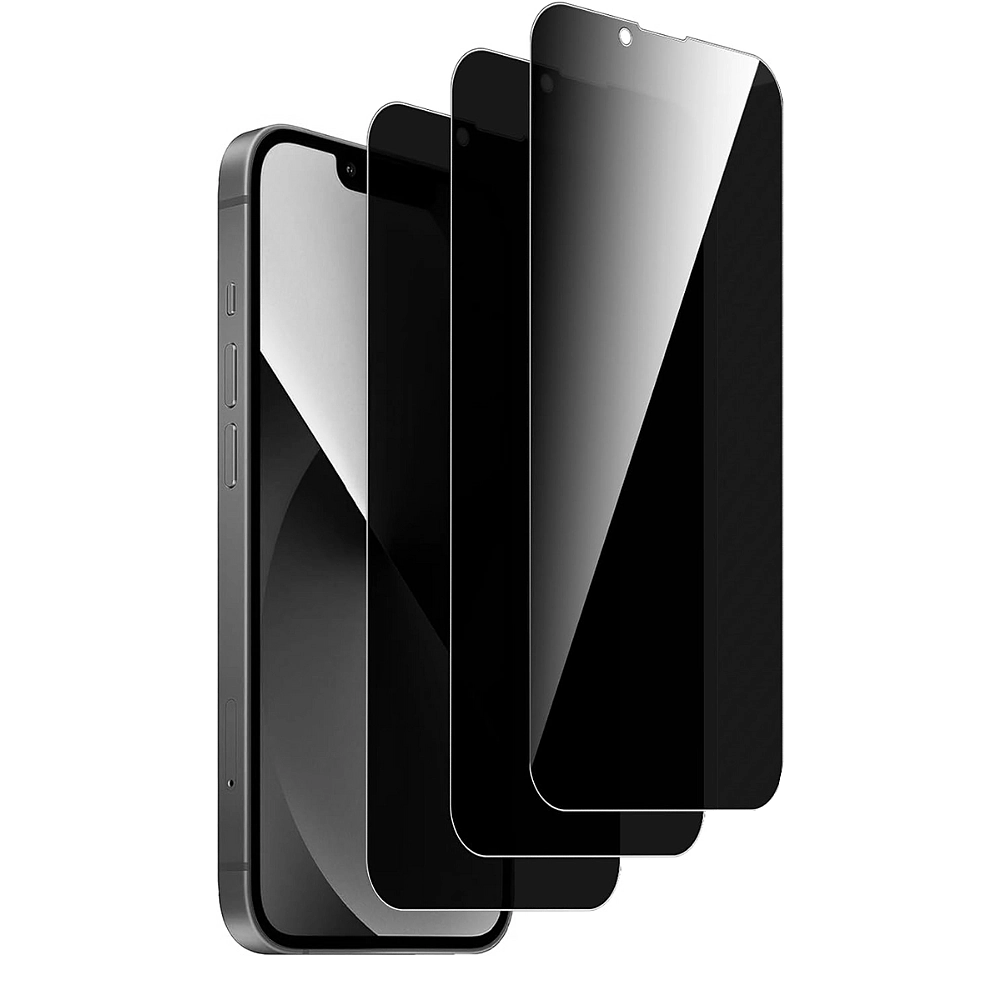 Qixxronics [3-Pack] for iPhone 14 Privacy Screen Protector Anti Spy Private Tempered Glass
