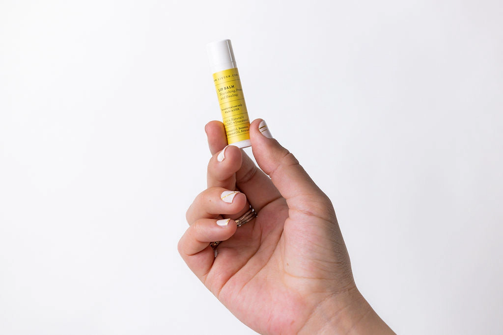 Lizush Lip Balm Set of 3 Natural Unscented Lip Balms