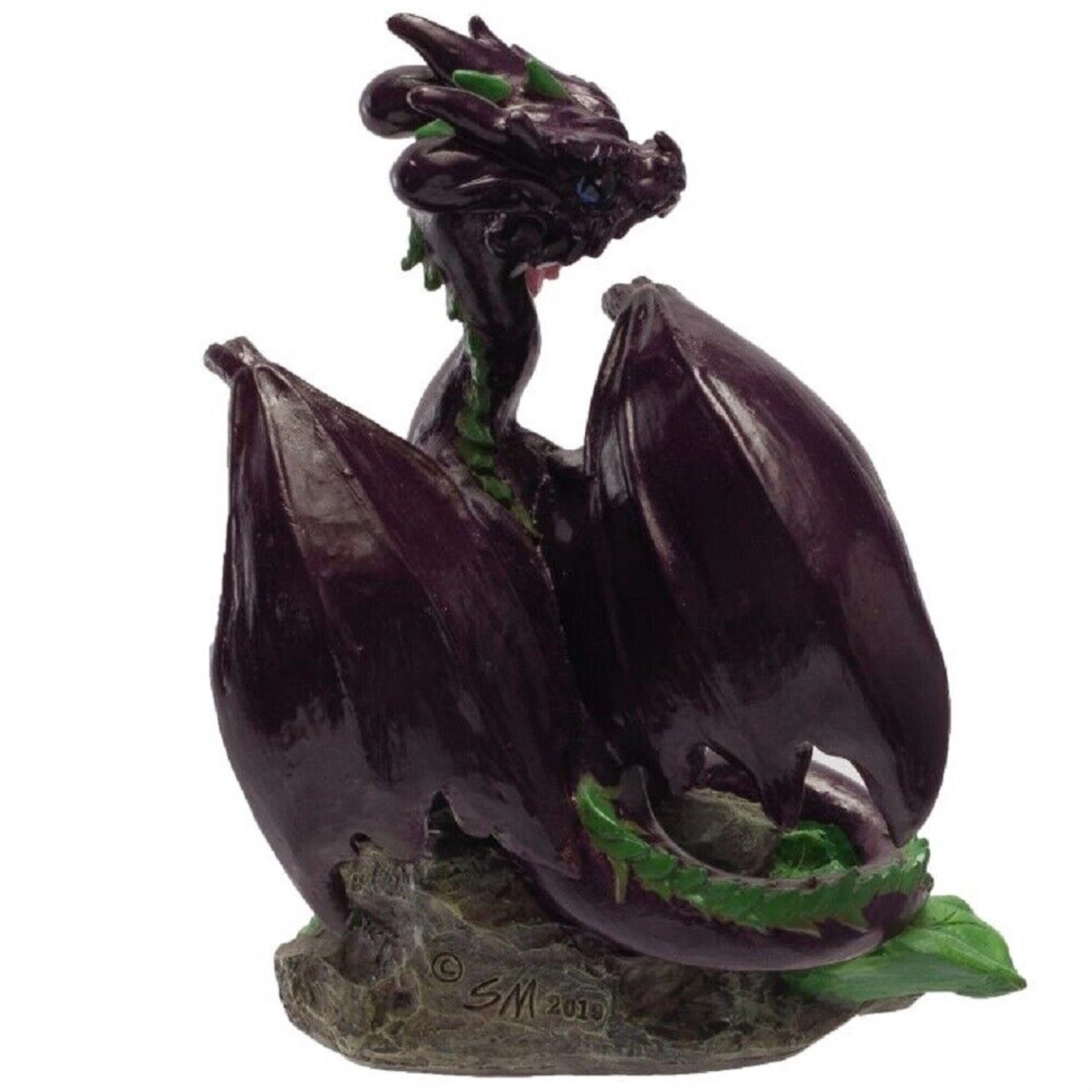 Pacific Giftware Purple Eggplant Food Dragon Figurine by Stanley Morrison 4.75 inch