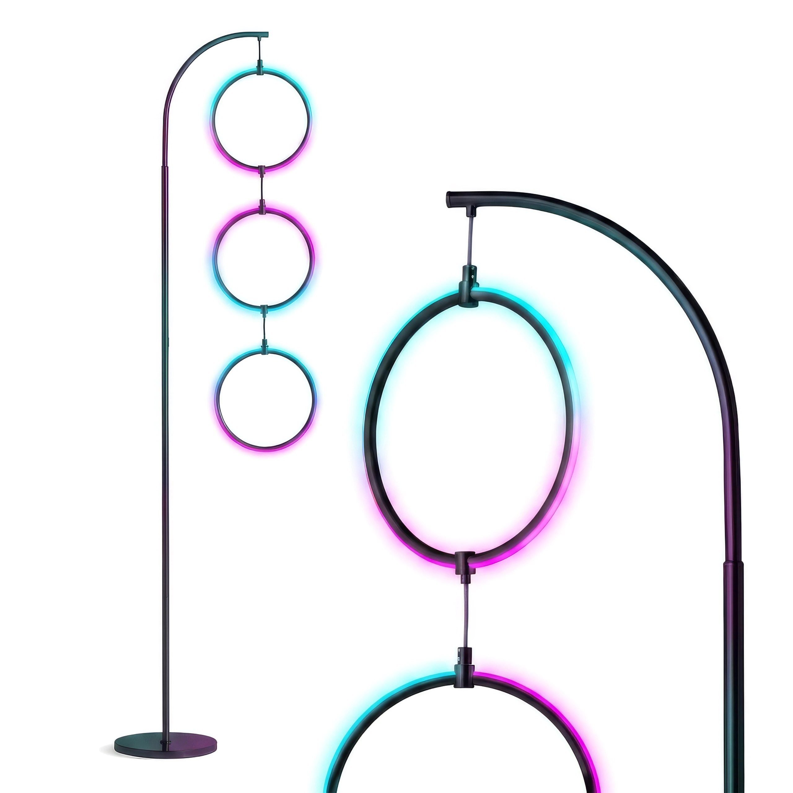 Brightech 3 Ring RGB LED Floor Lamp