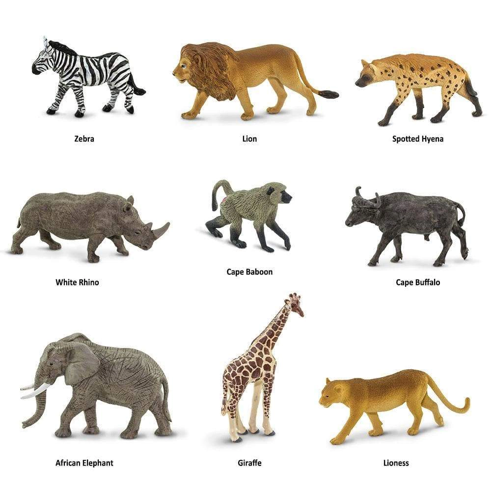 Safari Ltd. - South African Animals TOOB - contains 9 Mini Figurines