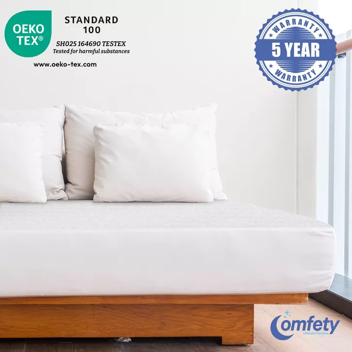 Comfety Waterproof Mattress Protector Bamboo Viscose, Ultra Soft Leak-Proof Mattress Cover - Hypoallergenic Breathable