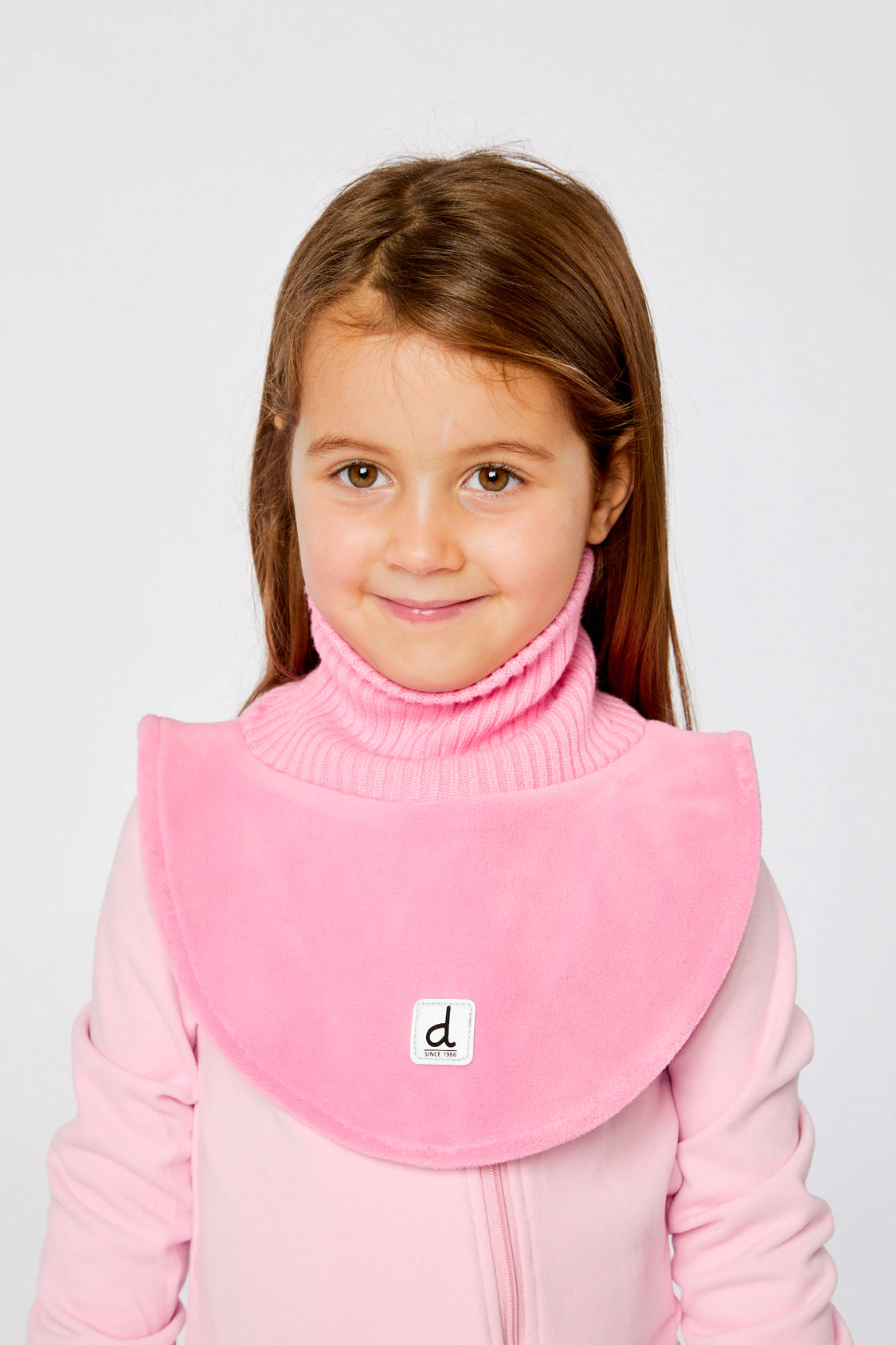 Deux par Girls Ribbed Knit & Polar Fleece Turtle Neckwarmer - Years