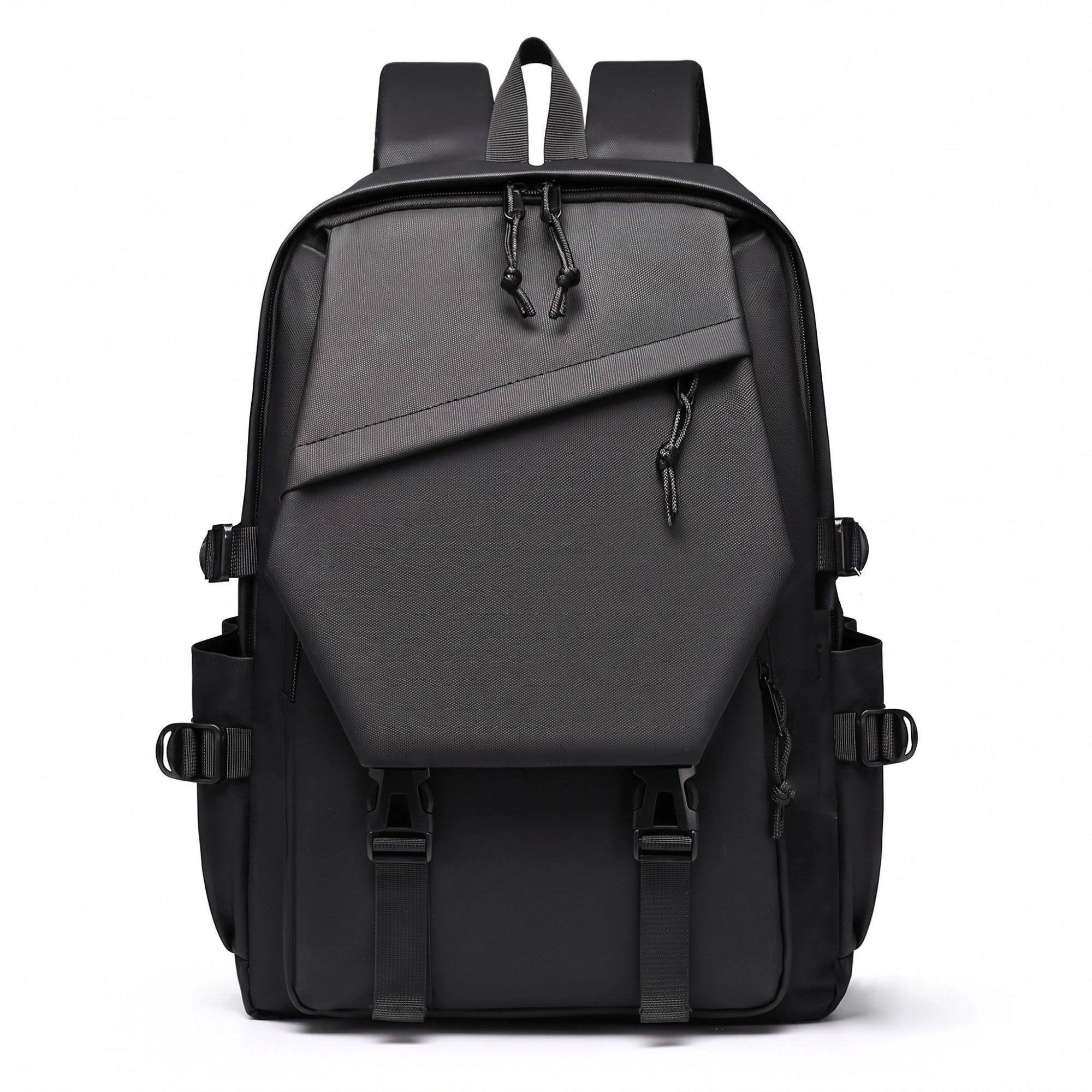 Alilang Women's Multi-Pocket Utility Backpack with Buckle Straps, Side Pockets and Padded Shoulder Straps