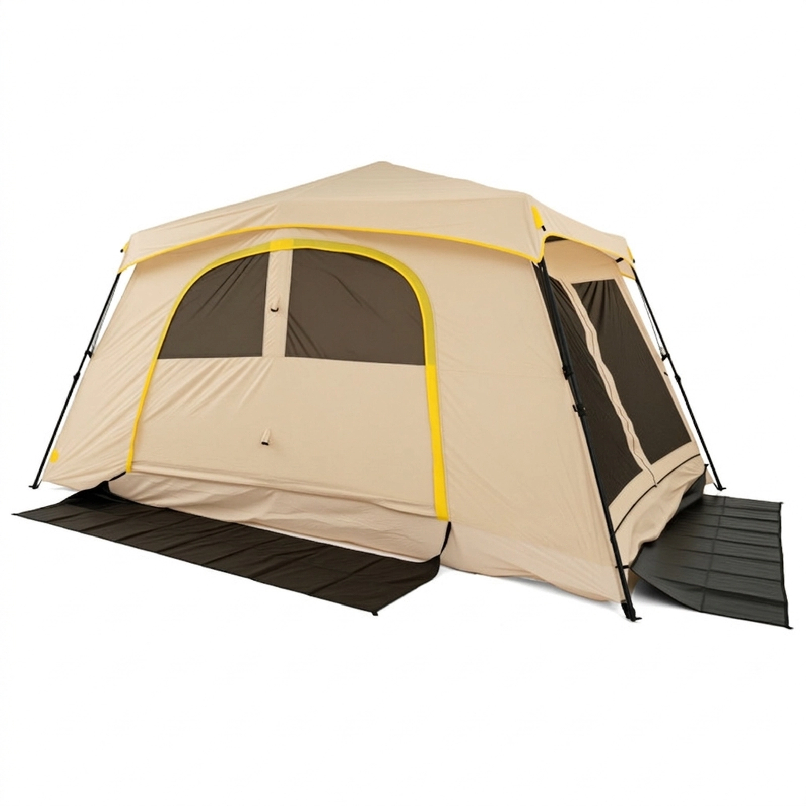 SUGIFT 10-Person Coffee 60-Second Instant Cabin Camping Tent with Removable Rainfly 13-ft W 9-ft D 6.6-ft H