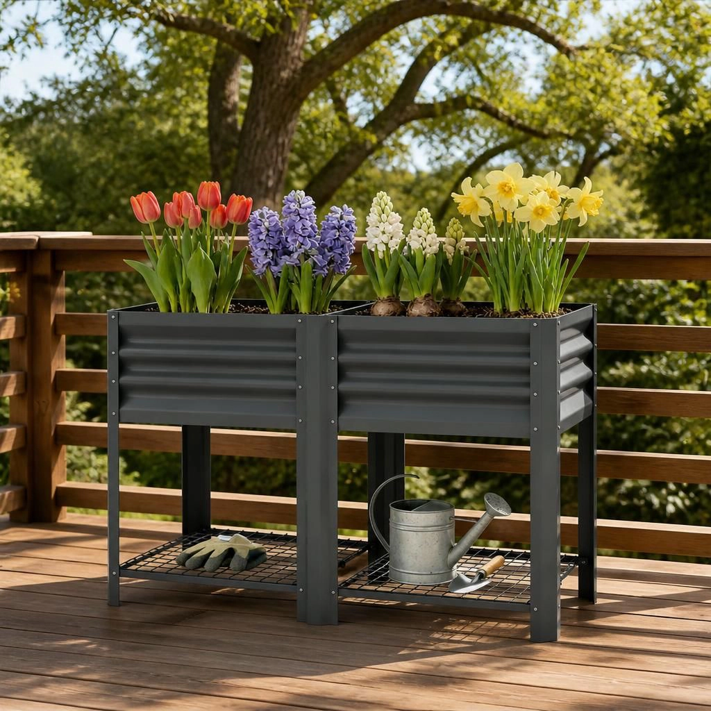 WOW PIONEER Large Steel Raised Planter Bed