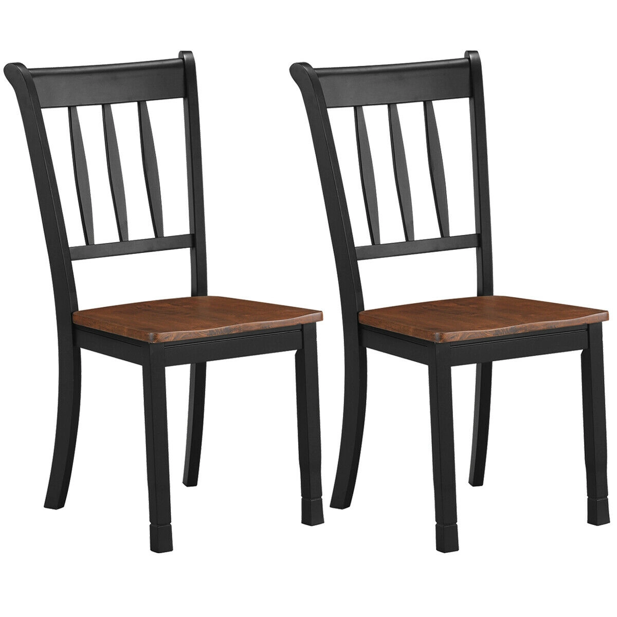 LJG 2 Pieces Solid Whitesburg Spindle Back Wood Dining Chairs