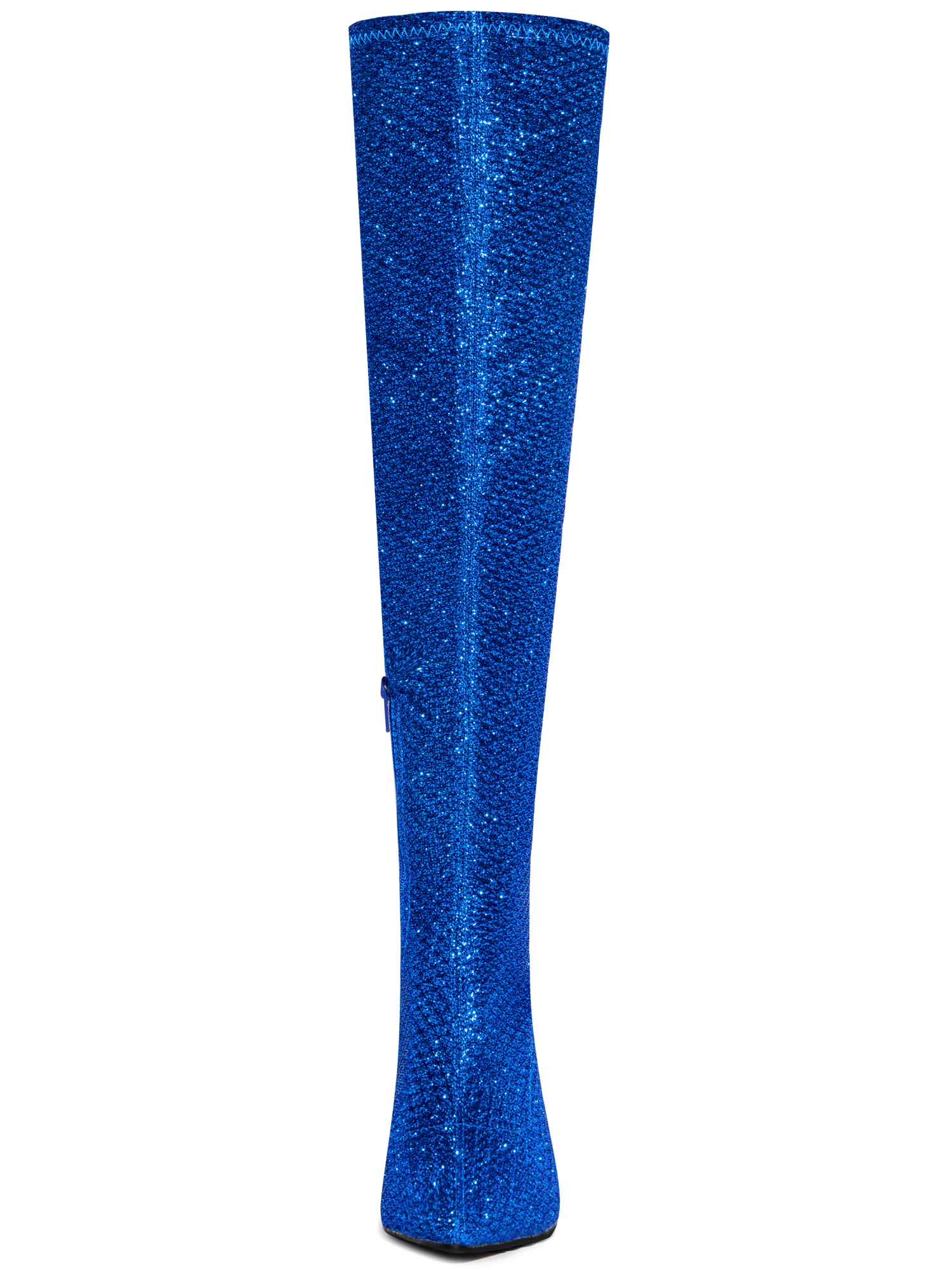 BLISSFUL STEP Women's Glitter Stiletto Heel Over the Knee Thigh High Boot