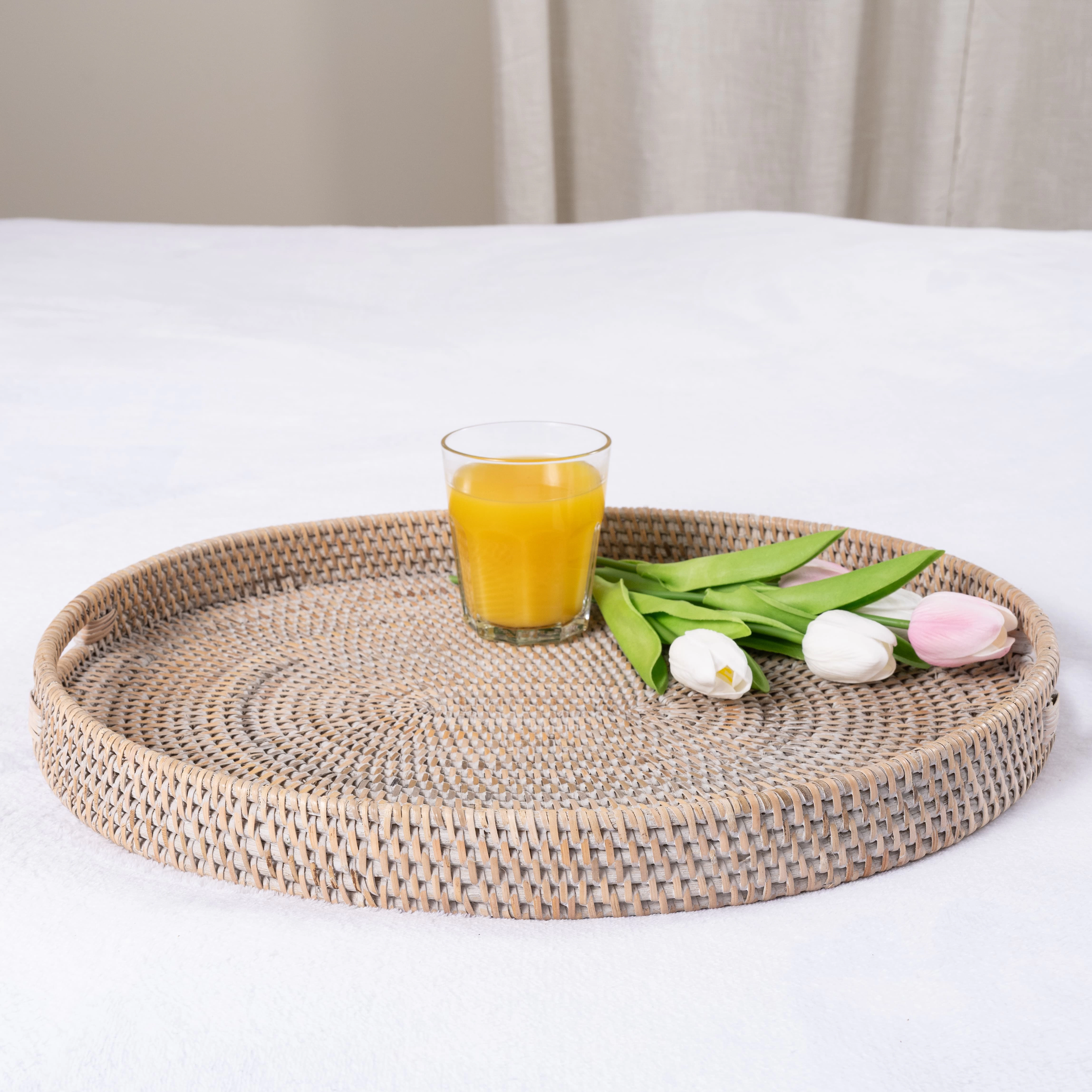 Saboga Home™ Oval Tray With Cutout Handles