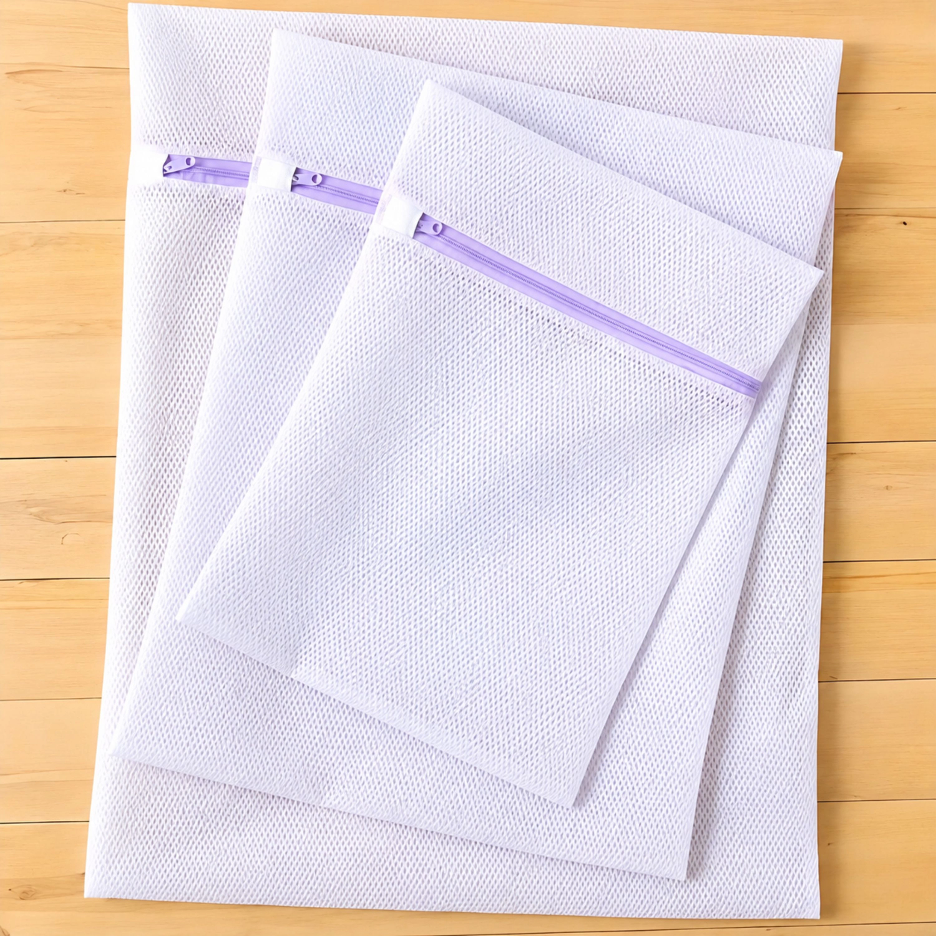 Kitcheniva 3 Pack Resuable Purple Laundry Mesh Bags For Clothes, Delicates, Shoes