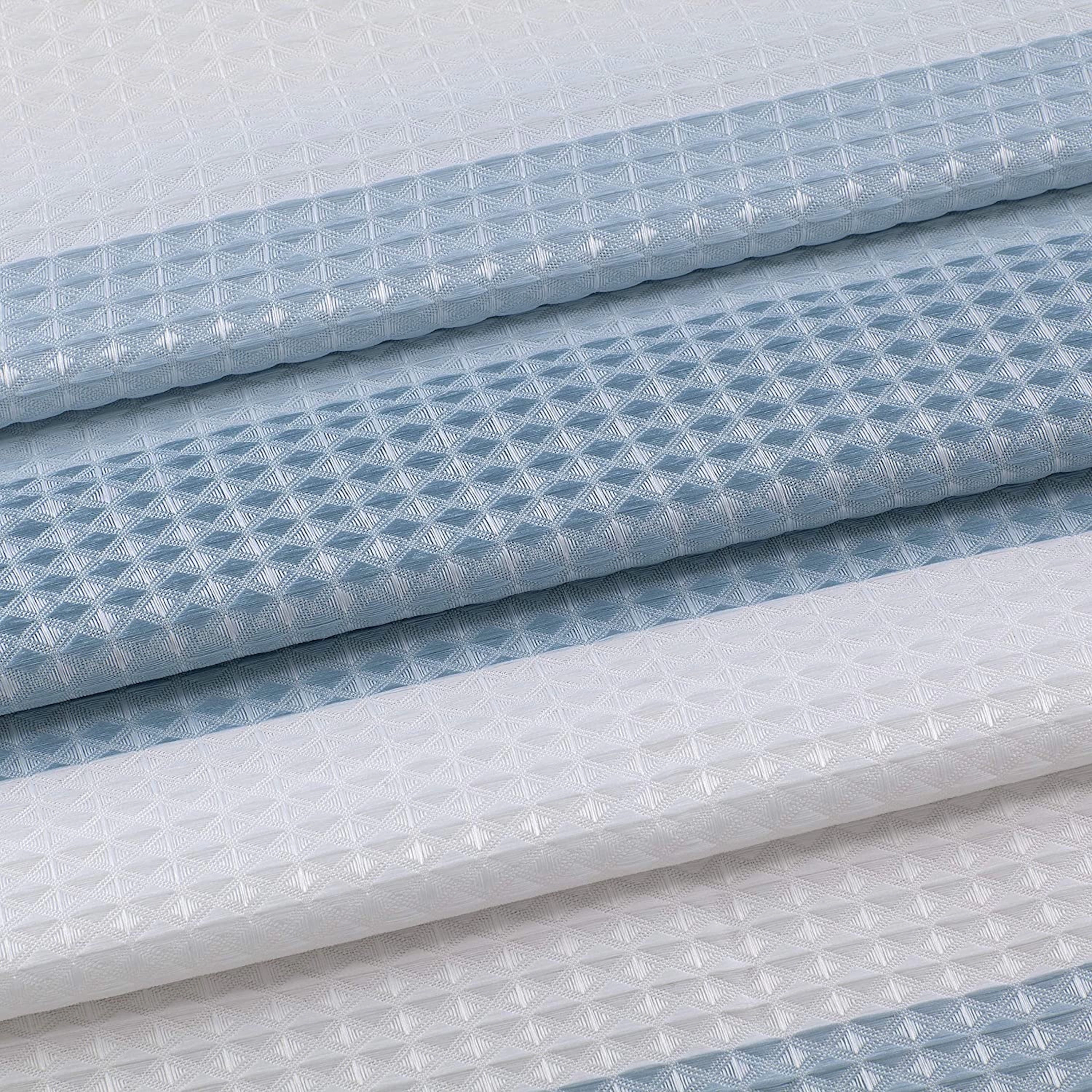 Dainty Home Waffle Weaved Ombre Striped Shower Curtain 70" W x 72" L