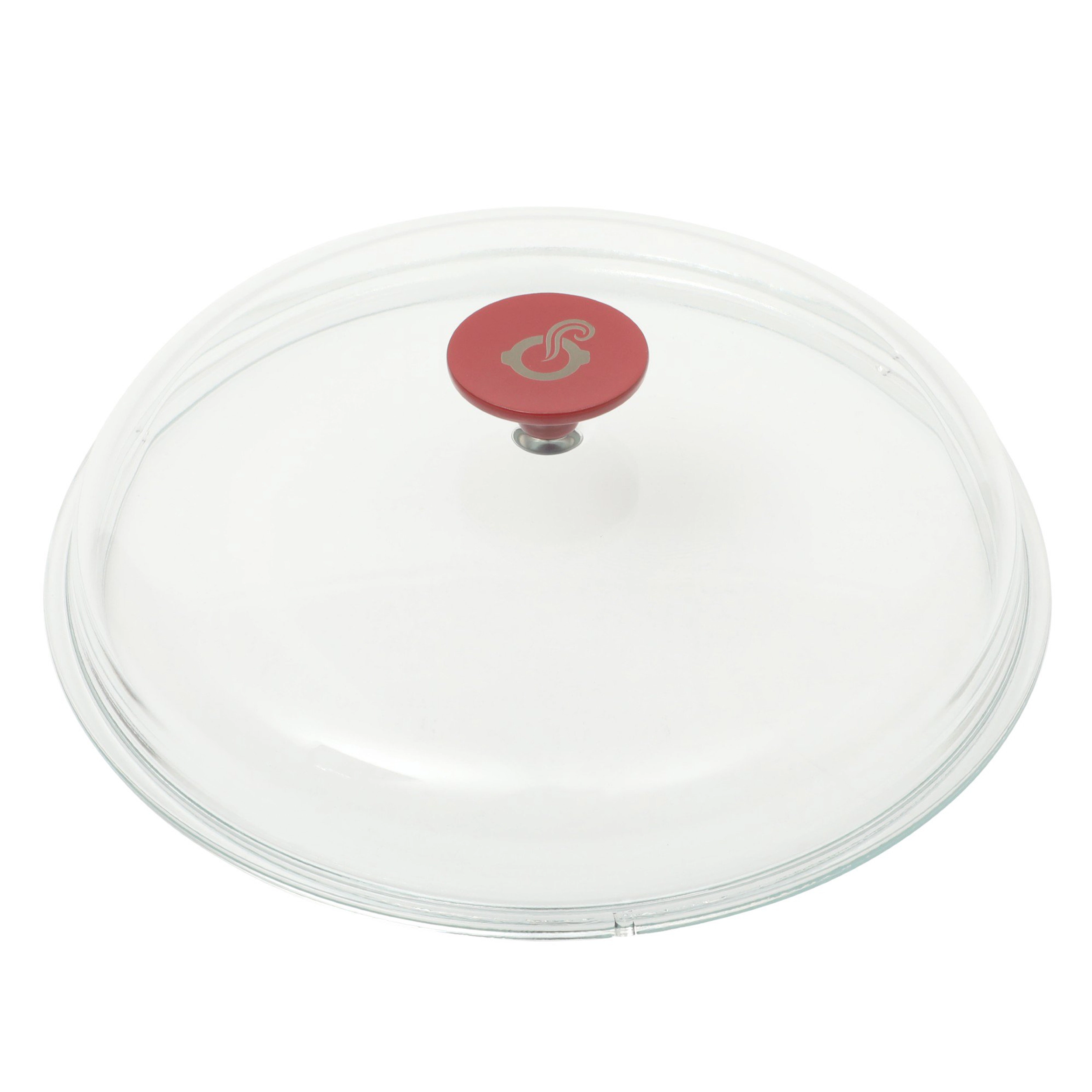 Crock Pot 3 Quart Enameled Cast Iron Dutch Oven With Borosilicate Lid in Red