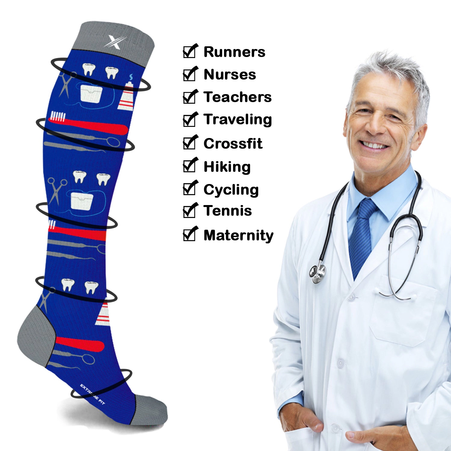 Extreme Fit Compression Socks Knee High - Made For