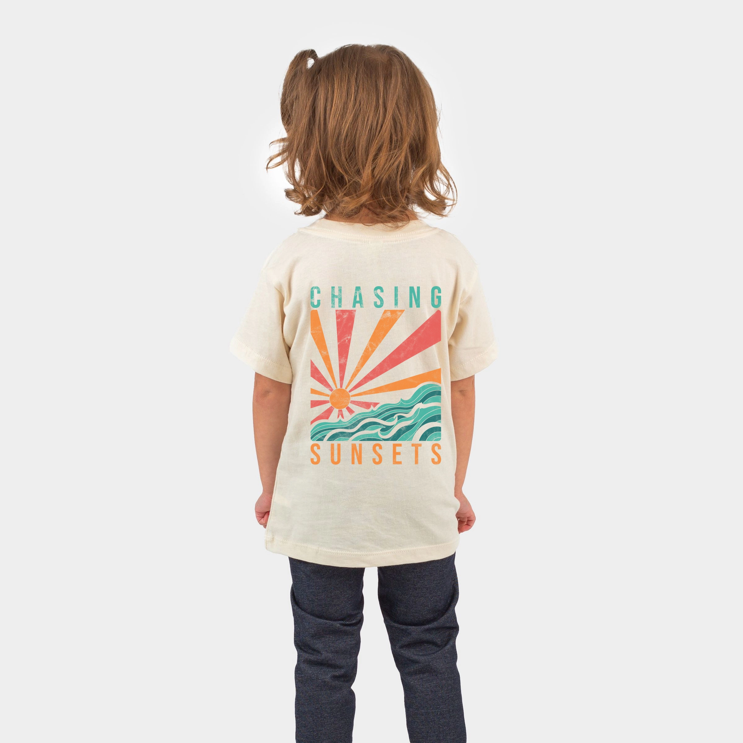The Juniper Shop - Chasing Sunsets Waves Toddler Short Sleeve Graphic T-Shirt