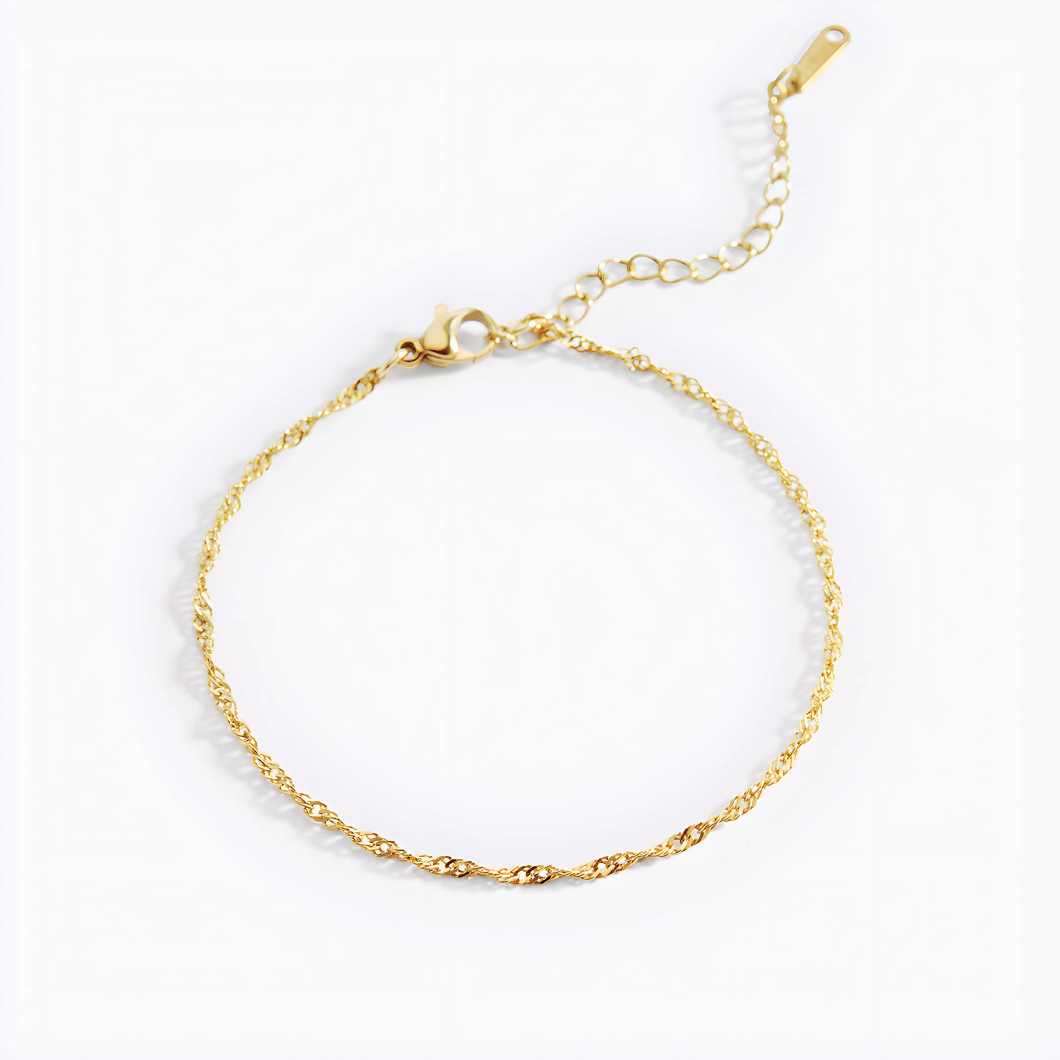 Mint & Lily Women's Singapore Twist Chain Bracelet