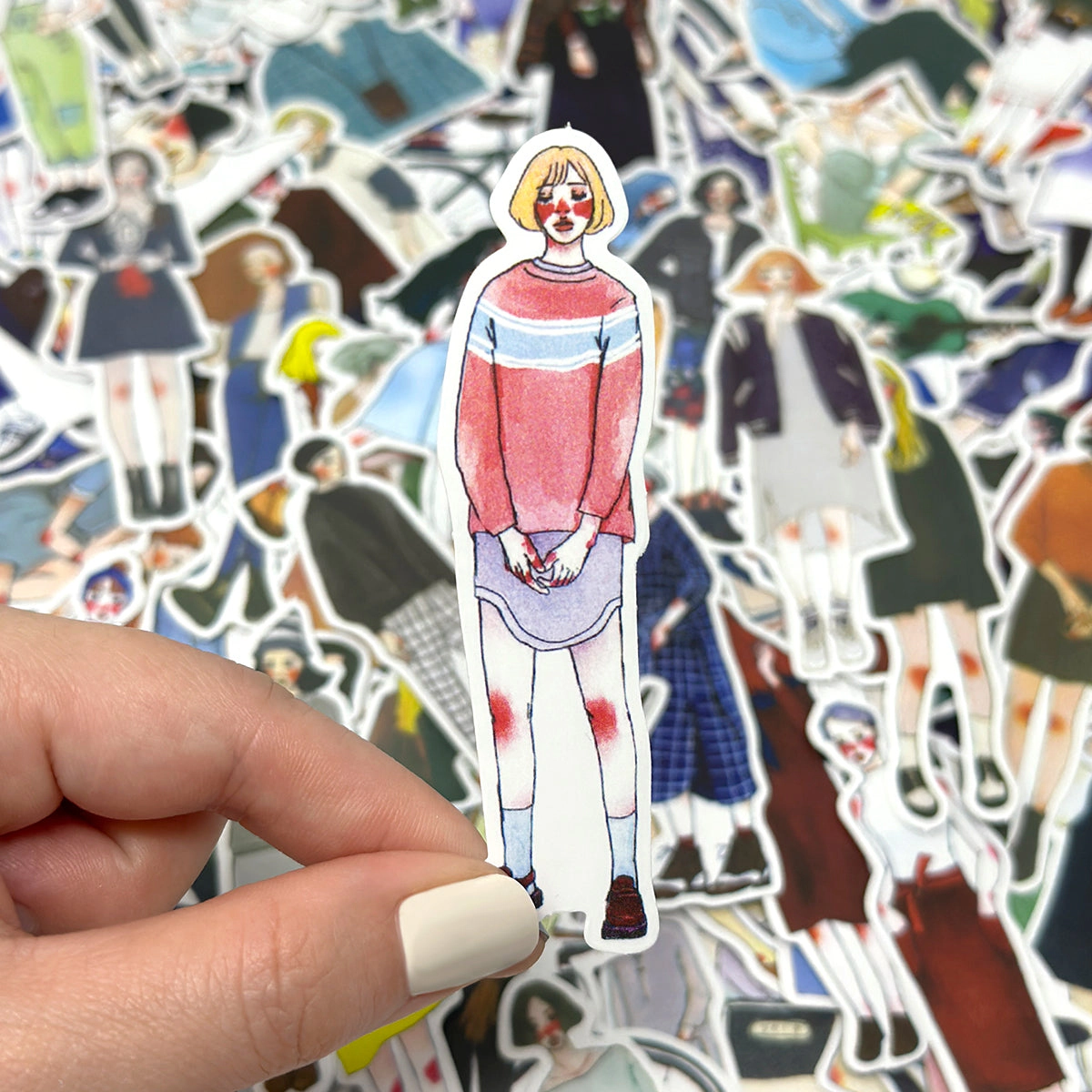 Wrapables Fashion Women People Vinyl Stickers for Scrapbooking, Journaling, Water Bottles, 170pcs, Cosmo Women