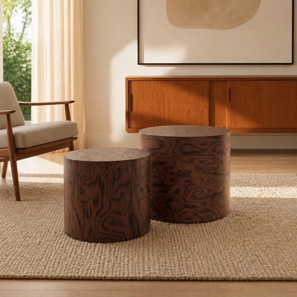 GOODSILO Compact Square Solid Wood End Table Small Accent Table