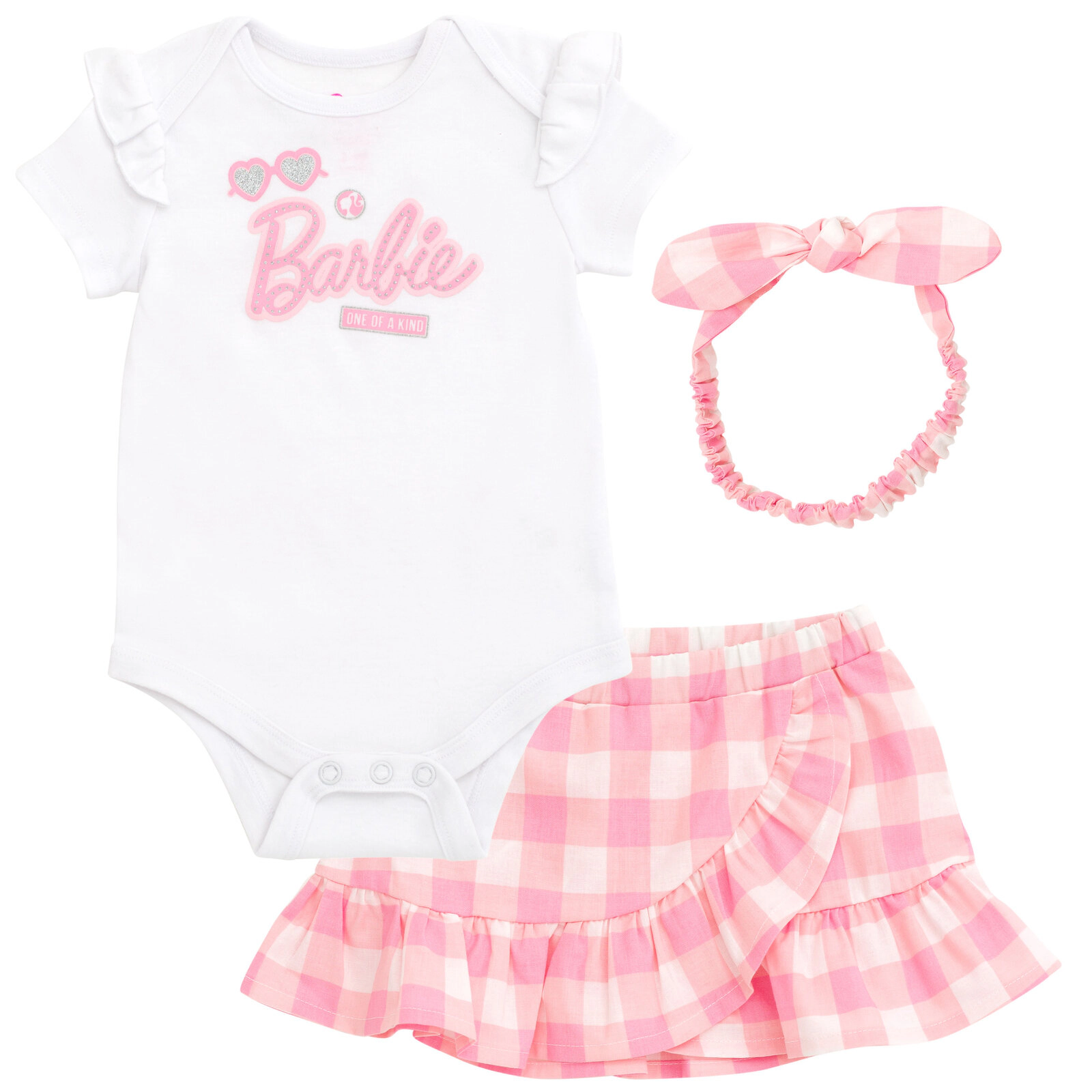 Barbie Baby Girls' Glitter Bodysuit and Skirt Set
