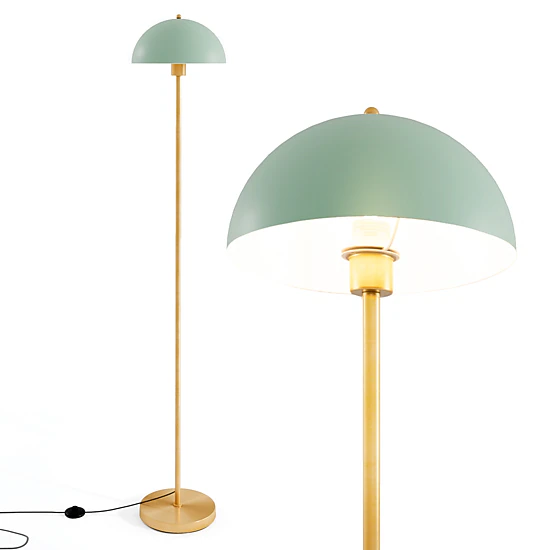 SlickBlue Modern Floor Lamp 64in Gold Green Shatterproof Shade