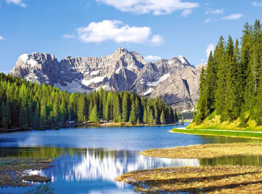 CASTORLAND 3000 Piece Jigsaw Puzzles, Misurina Lake, Italy, Mountain landscape, Italian Alps, Charming view, C-300198-2