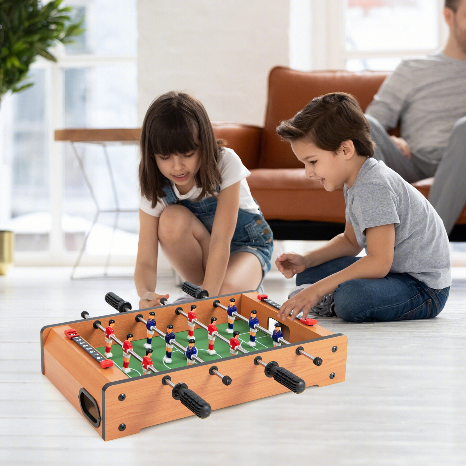 SUGIFT 20-in Mini Tabletop Foosball Soccer Game Table with 4 Steel Rods 12 Players and 2 Footballs