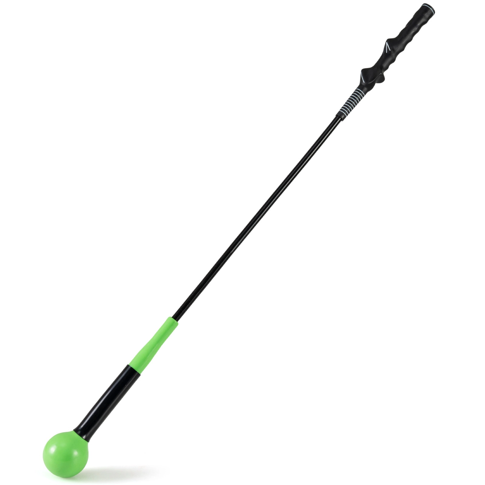 SUGIFT 40-in Fiberglass Golf Swing Trainer Aid with Weighted Head and Ergonomic Grip Right-Handed Green/Yellow