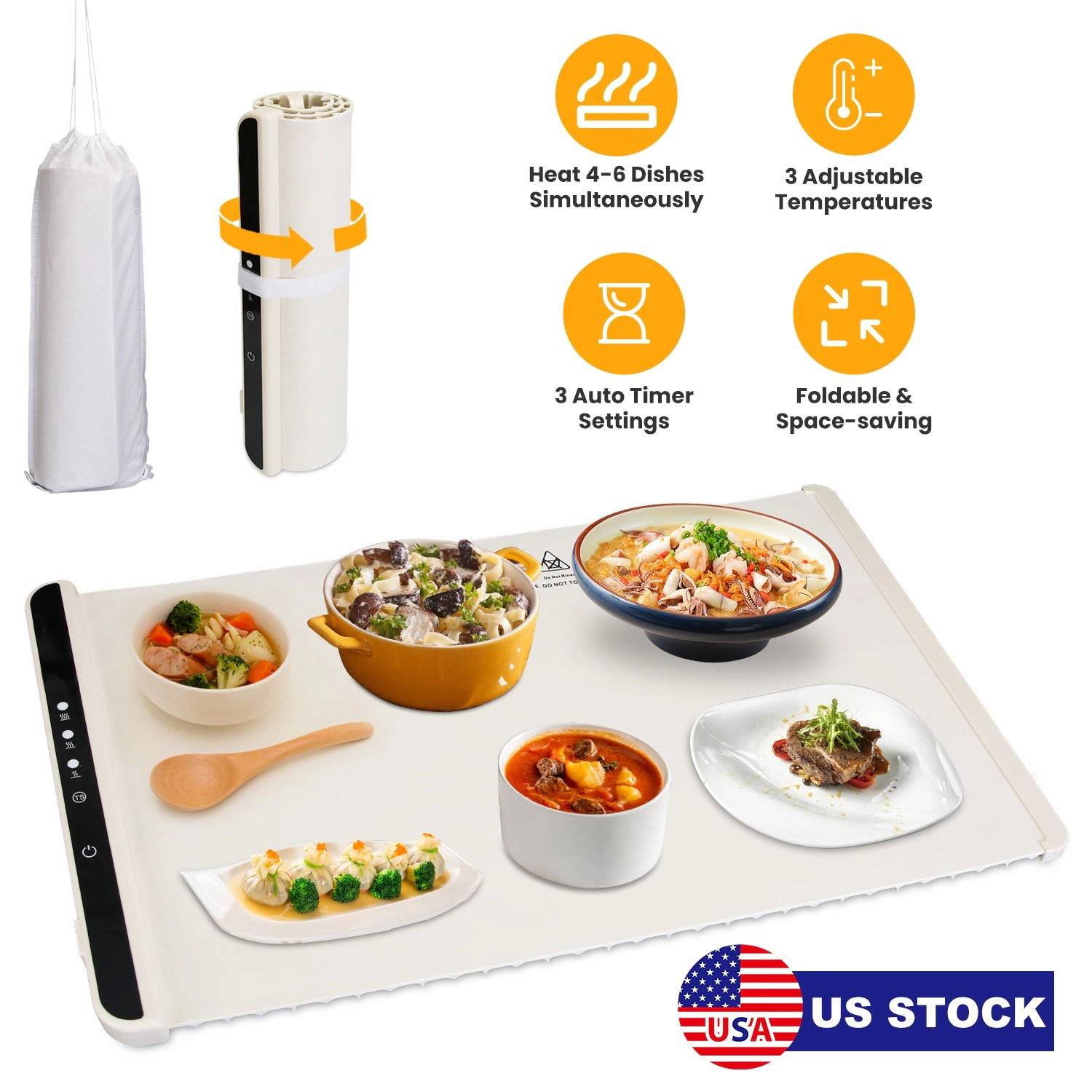 GBruno Roll-Up Electric Warming Tray