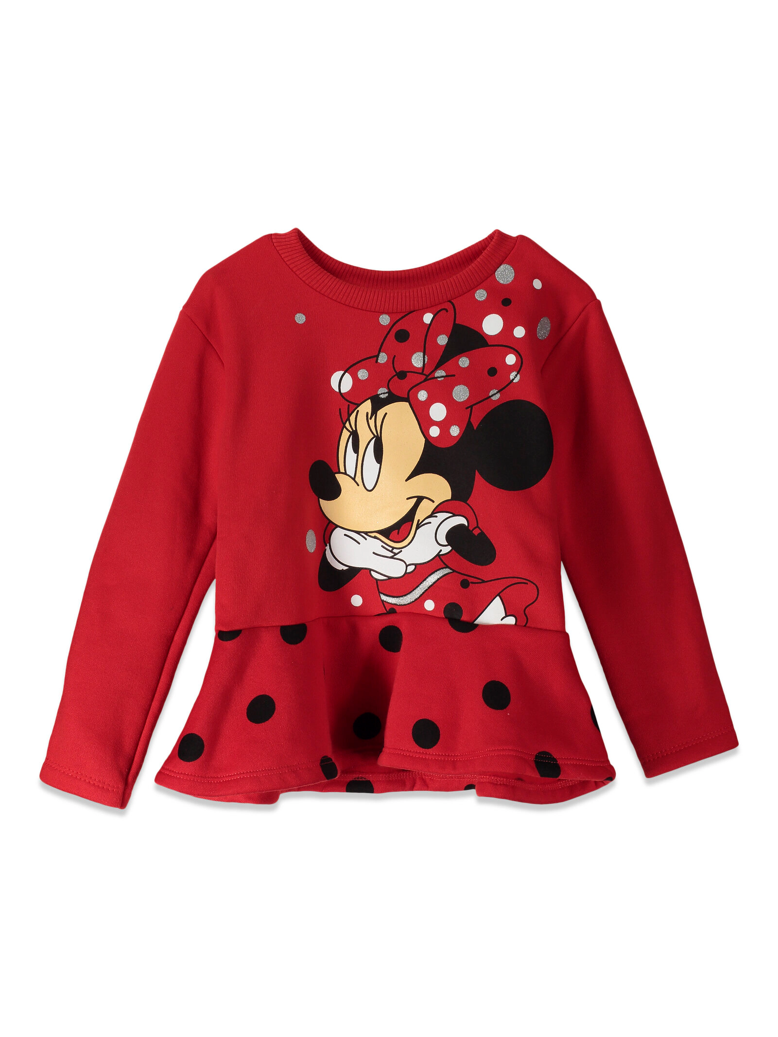 Disney Minnie Mouse Girls' Fleece 2-Piece Sweatshirt and Leggings Set