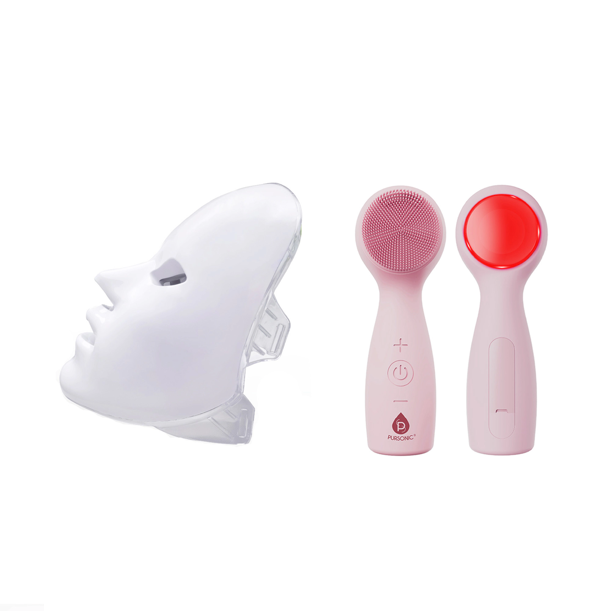 Pursonic Women’s 7-in-1 LED Light Therapy Face Mask & 3-in-1 Facial Cleansing Device
