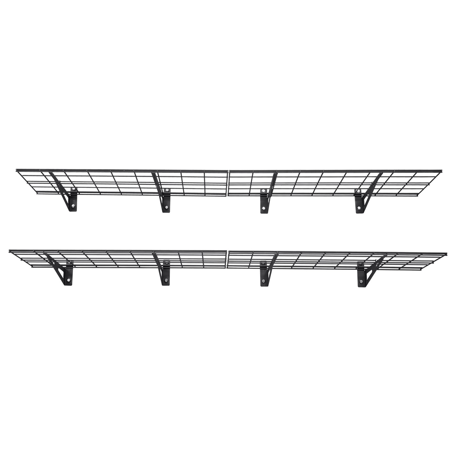 HONGGE Heavy Duty Wall Garage Shelving Steel Wall Mounted Shelving Unit Per Shelf Floating Storage Metal Rack for