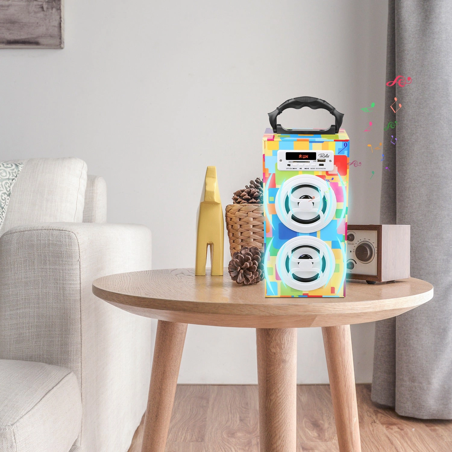 GBruno Wooden Wireless Speaker With FM Radio