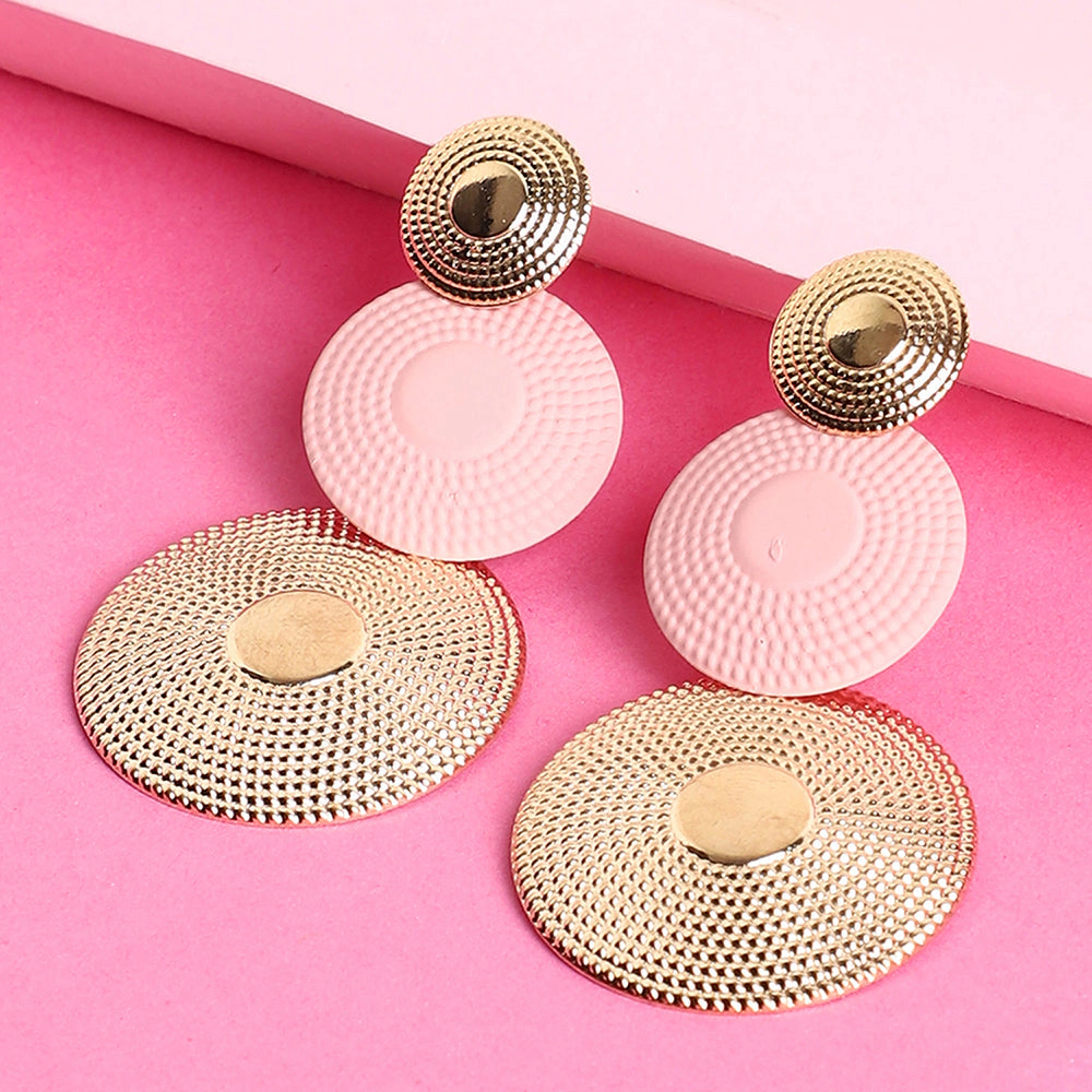 SOHI Women's Circular Drop Earrings