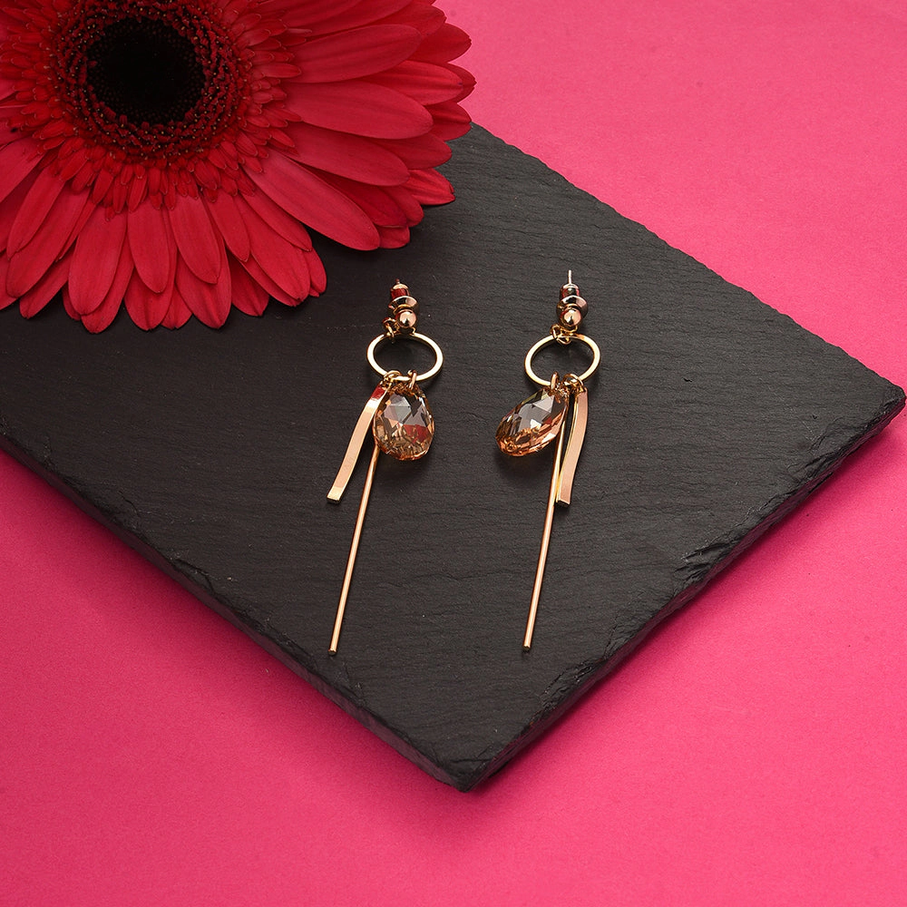 SOHI Women's Gold Santorini Drop Earrings