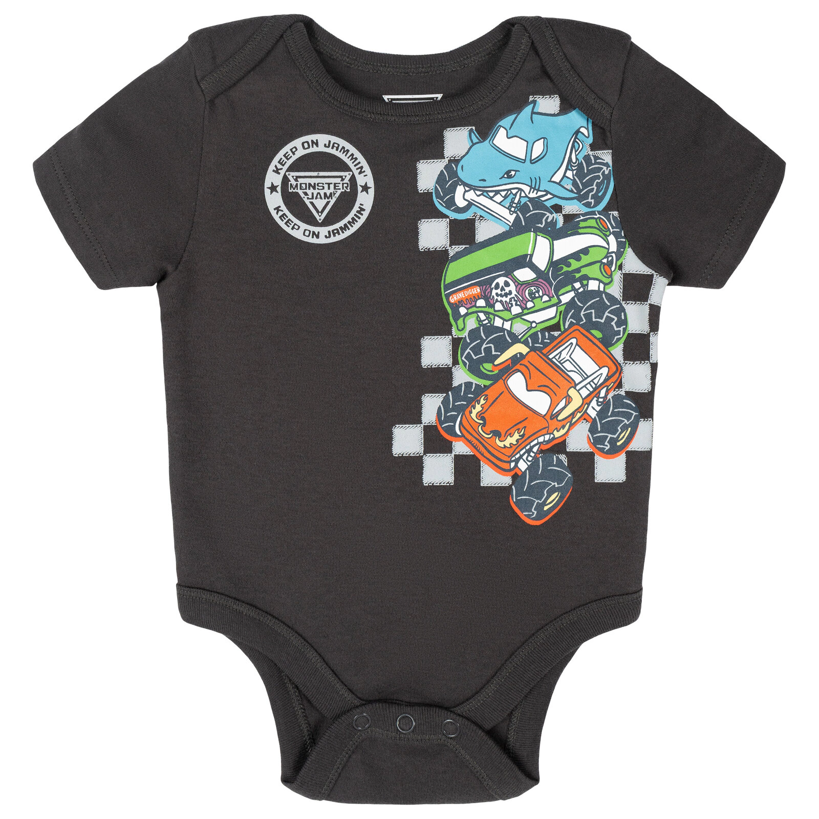 Monster Jam Baby Boys' 5-Pack Short Sleeve Bodysuits