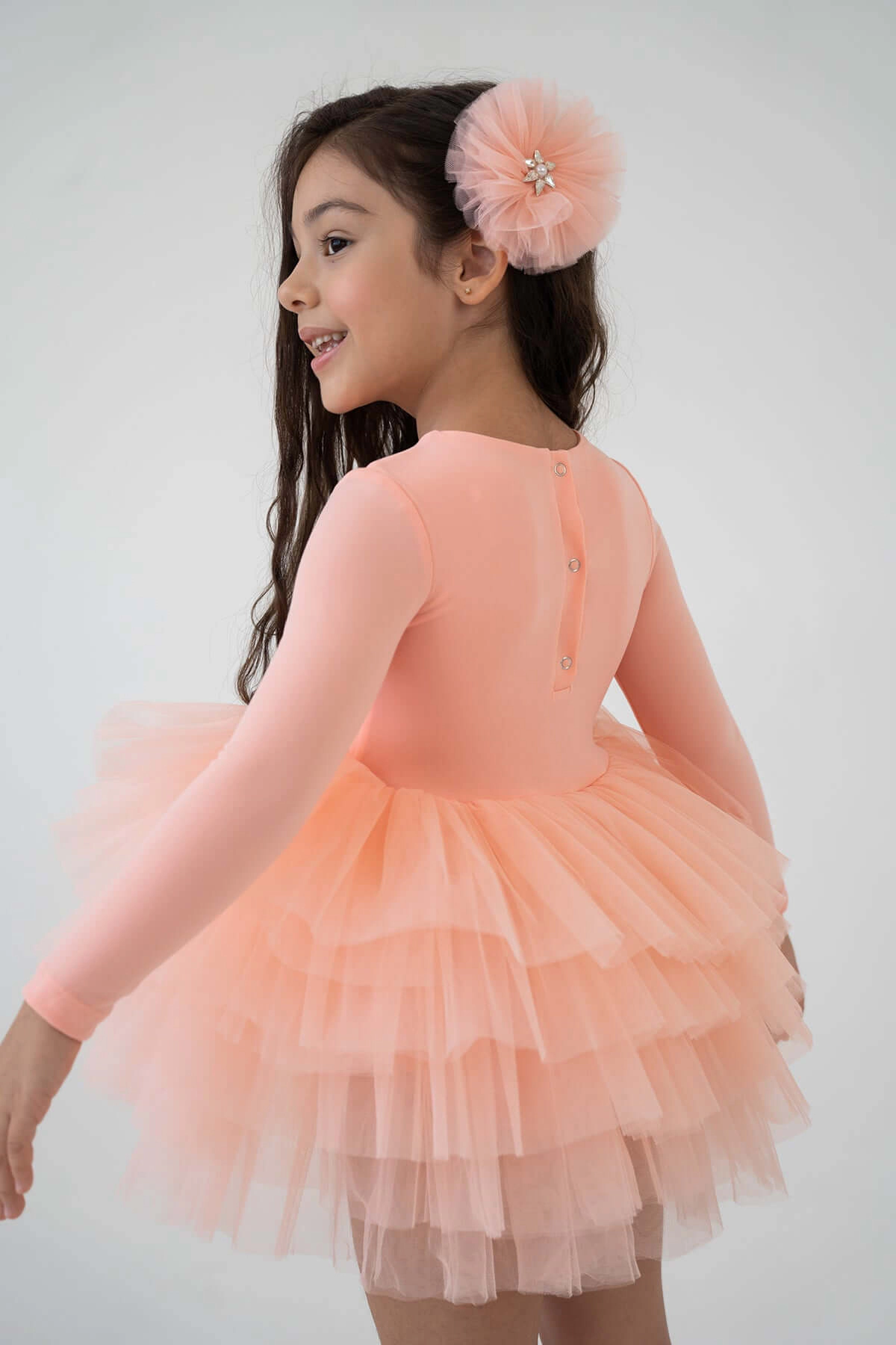 Mini Celebrities Girls Salmon Peony Tutu Dress