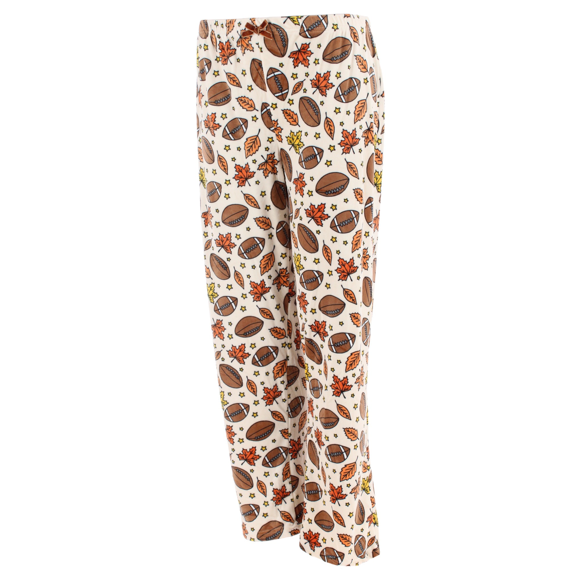 CTM Women's Plush Fall Football Pajama Pants by Weekending