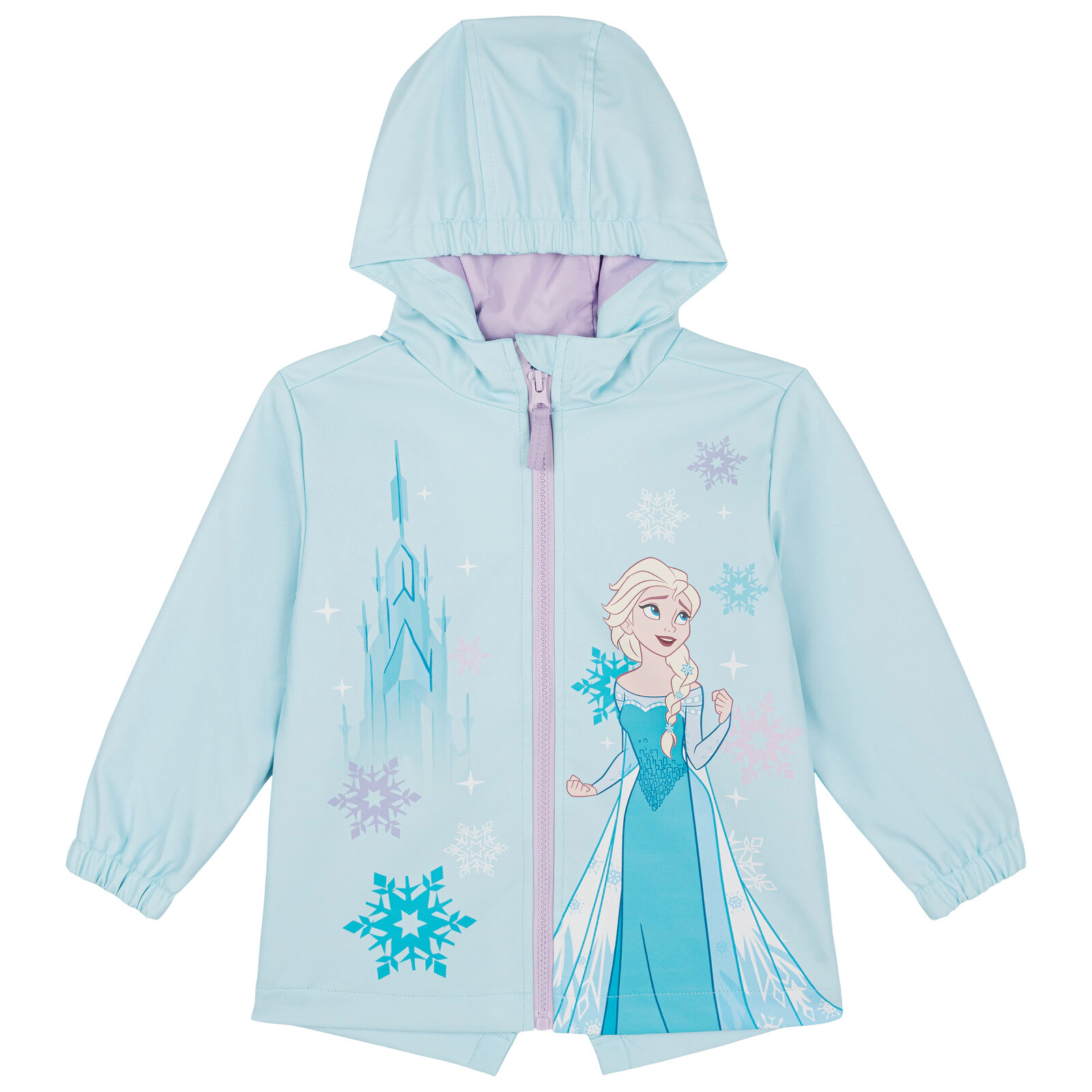 Disney Girls' Hooded Zip-Up Rain Jacket