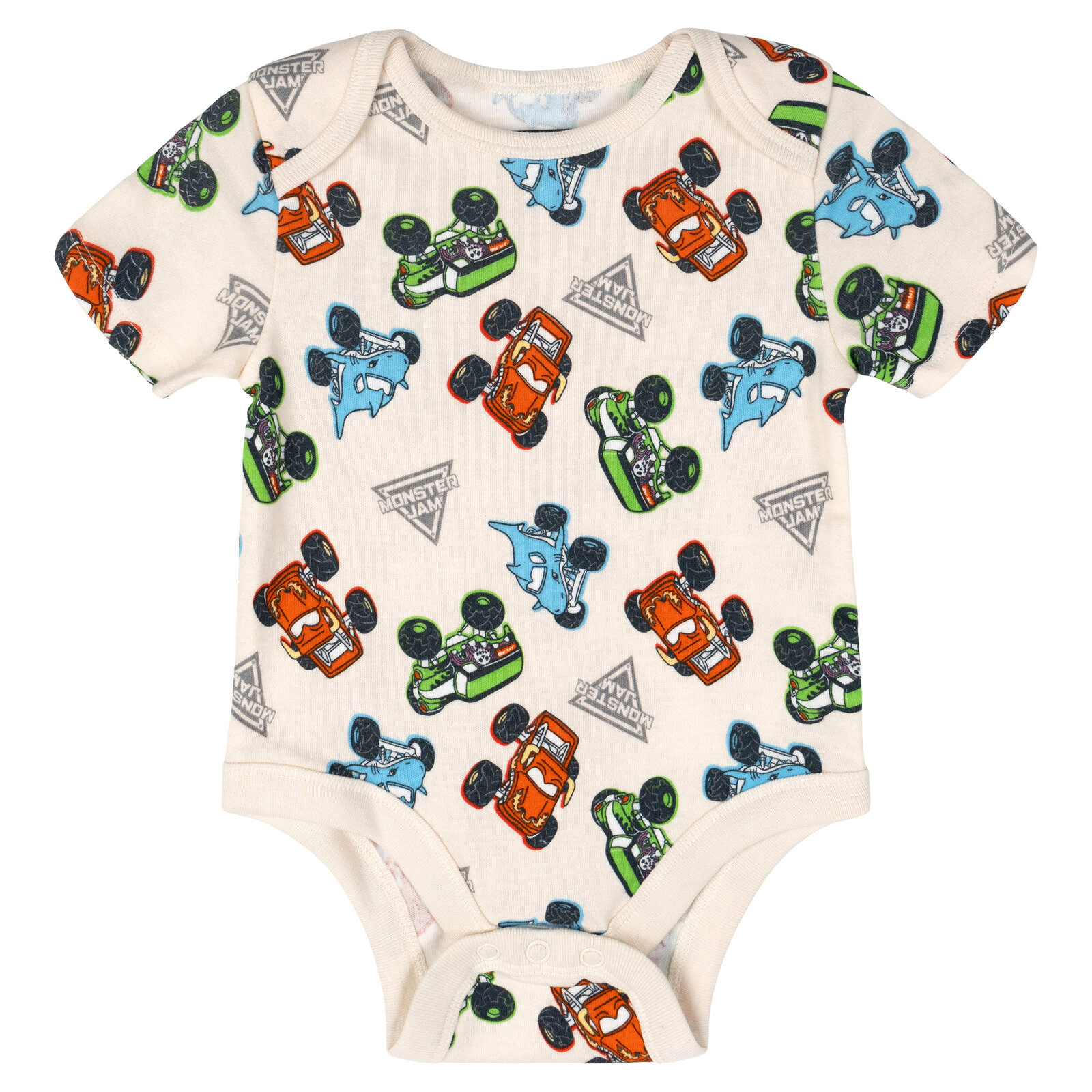 Monster Jam Baby Boys' 5-Pack Short Sleeve Bodysuits