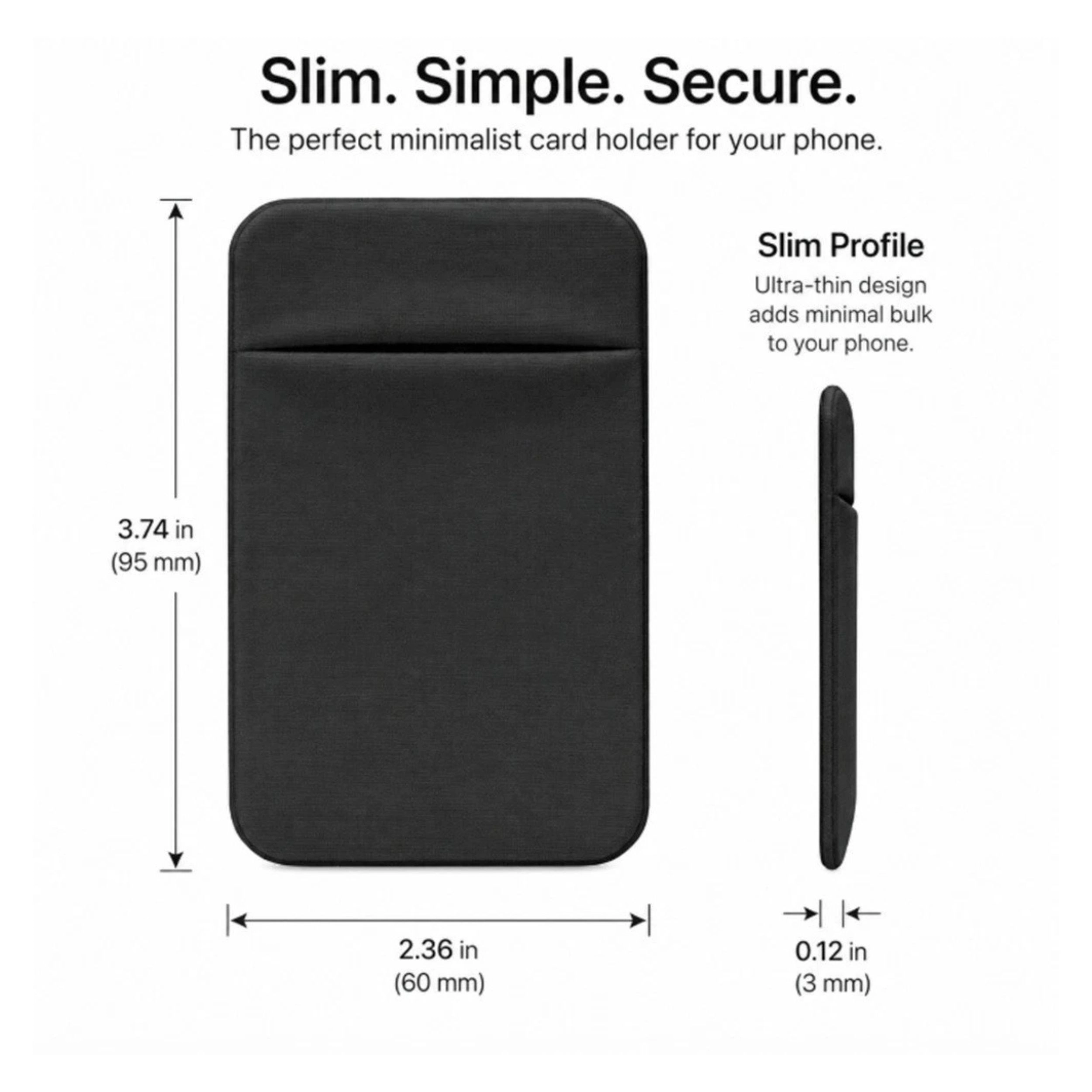 Home Collection Stick On Phone Wallet Card Holder Slim Adhesive Pocket