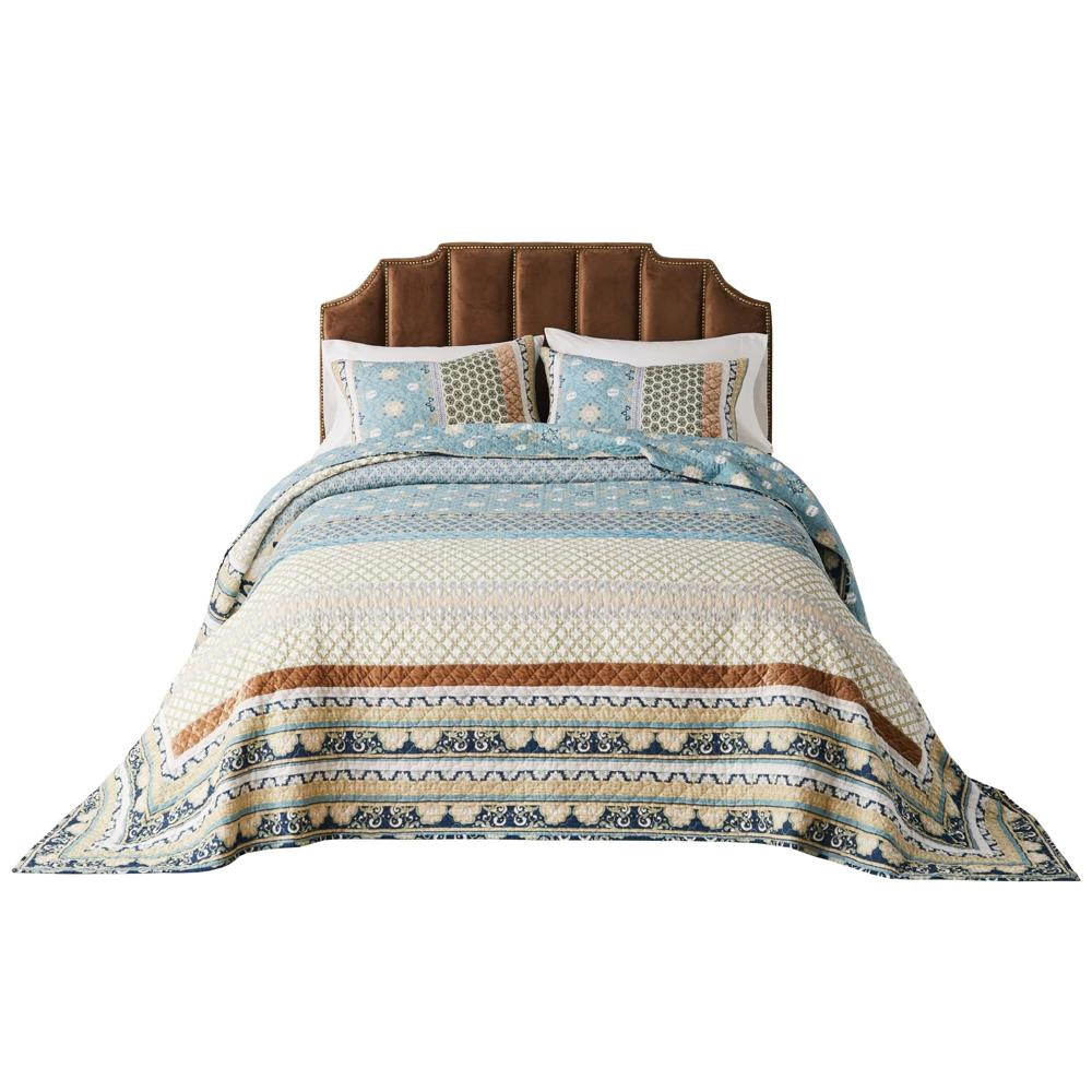 Greenland Home Fashions Thalia Stylized Florals and Geometric Prints Bohemian Ultimate Comfort Bedspread Set