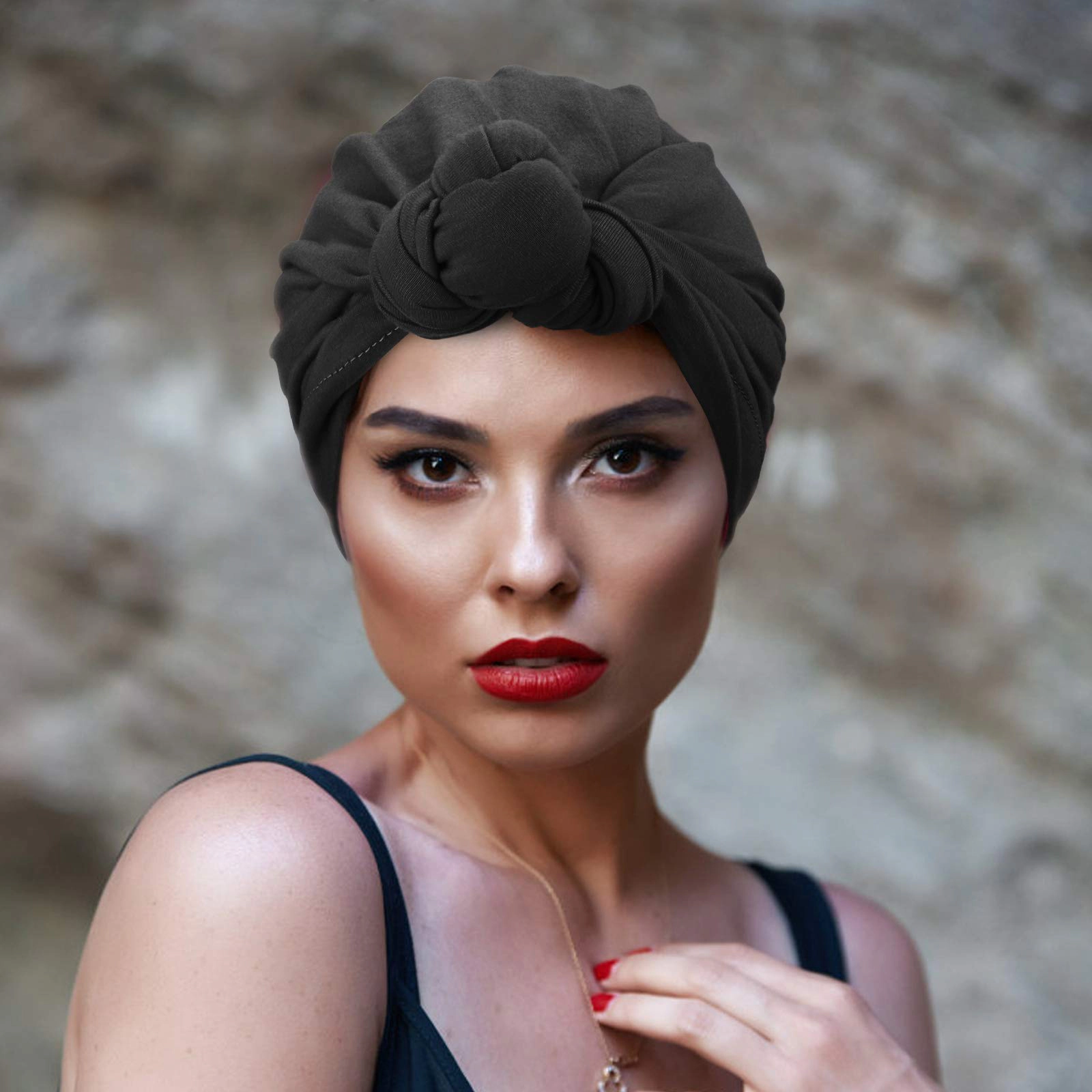 PIGFDK 5 Pack Knotted Headwraps For Women Turbannotted Beanie Hair Covers