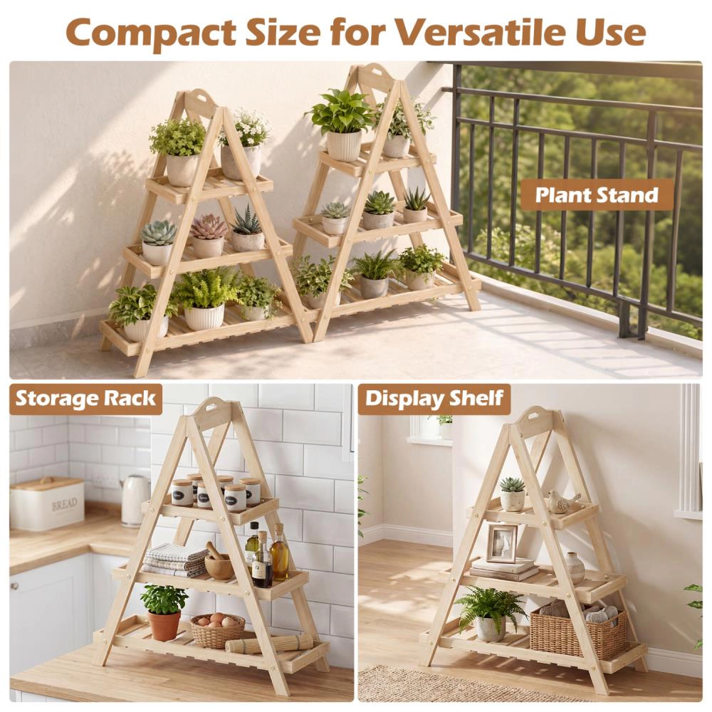 Hivvago 3-Tier Plant Stand Flower Pot Display Shelf
