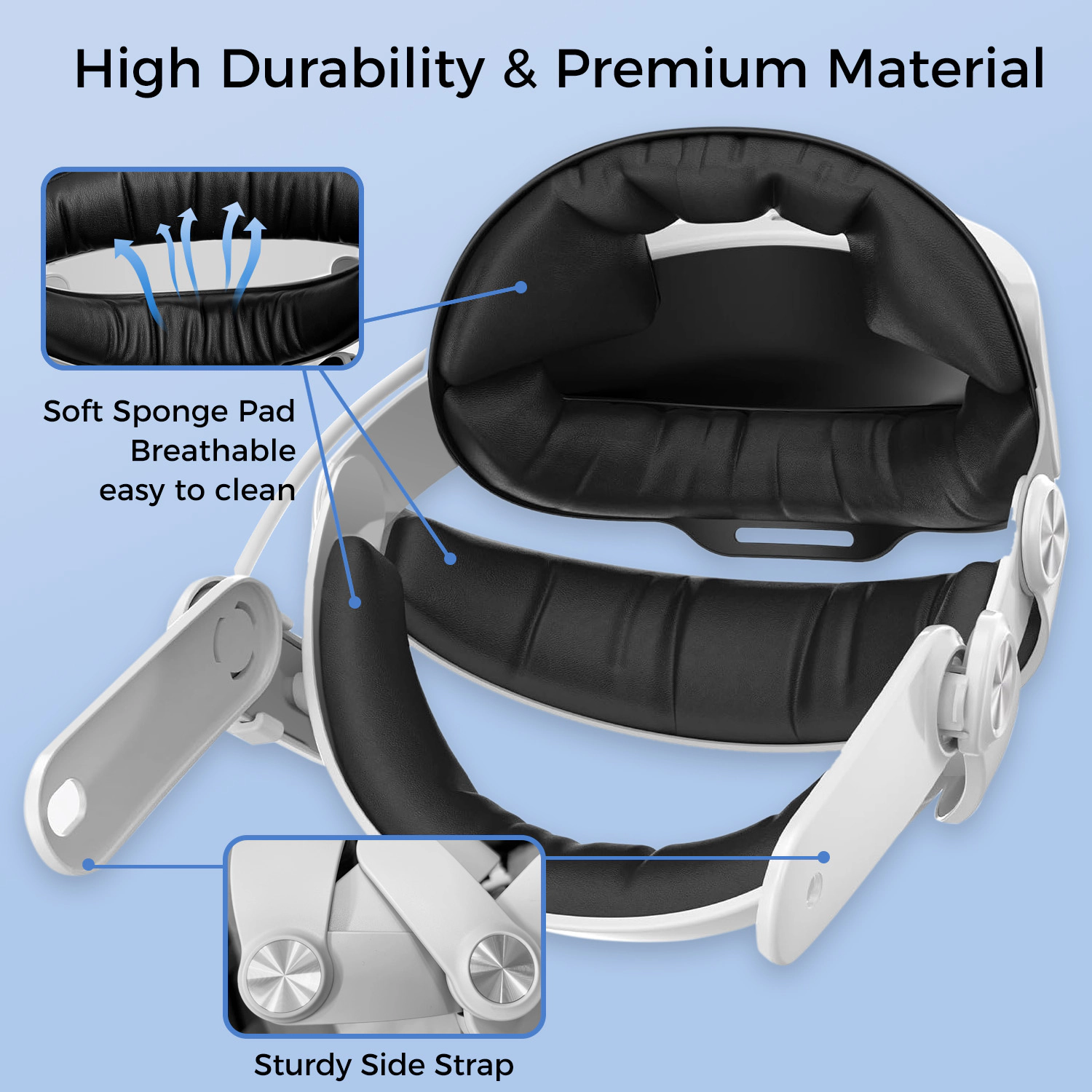 Alpha Digital Made for Meta Quest 2, 6000mAh Battery - Headstrap Replacement