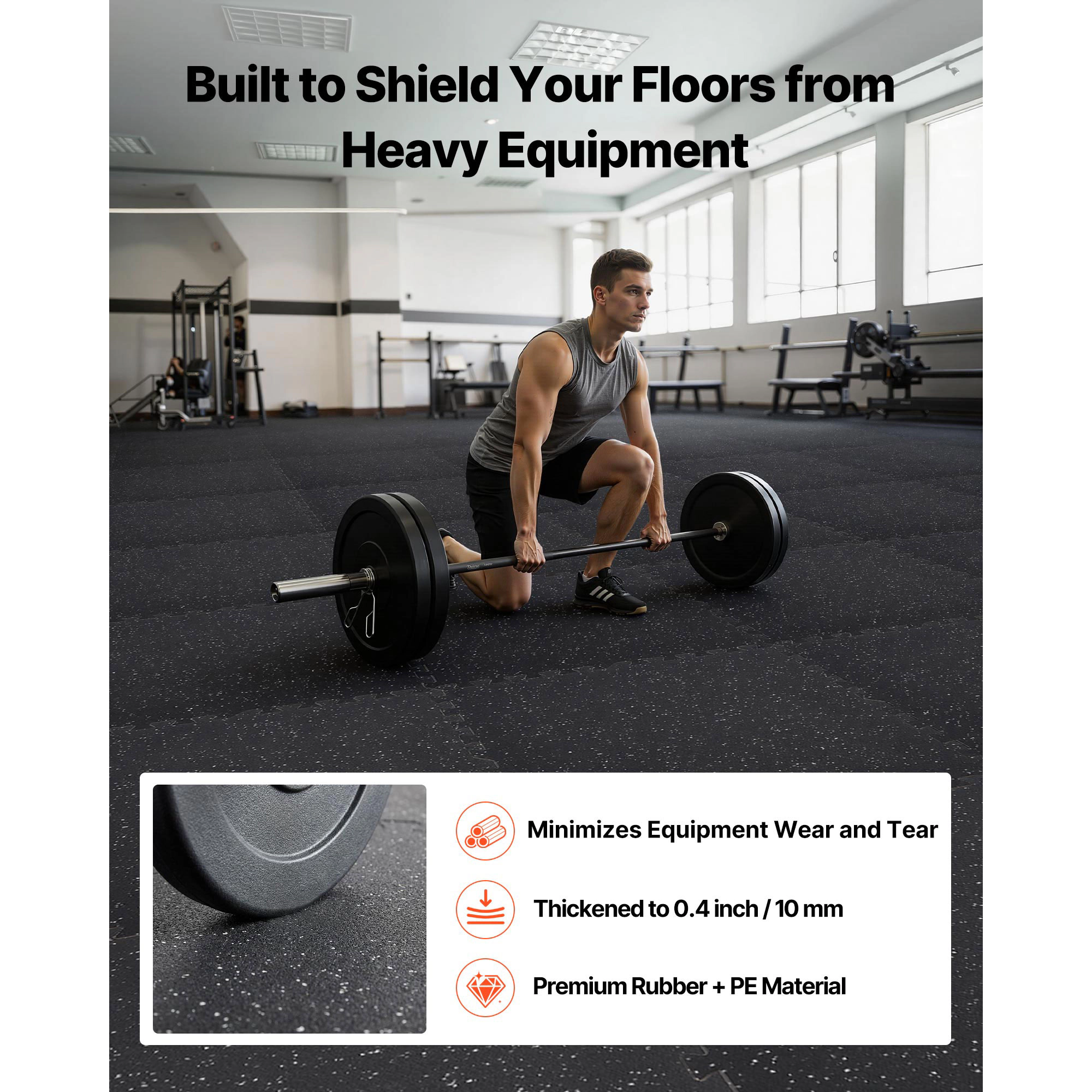 HONGGE Puzzle Exercise Mat Fitness Equipment Mats High-Density EVA Foam Mats Set Interlocking Rubber Soft Tiles